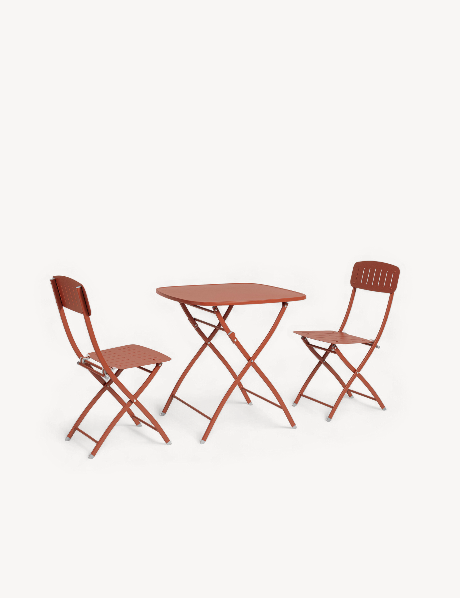 Venice 2 Seater Folding Bistro Set in Cayenne Orange