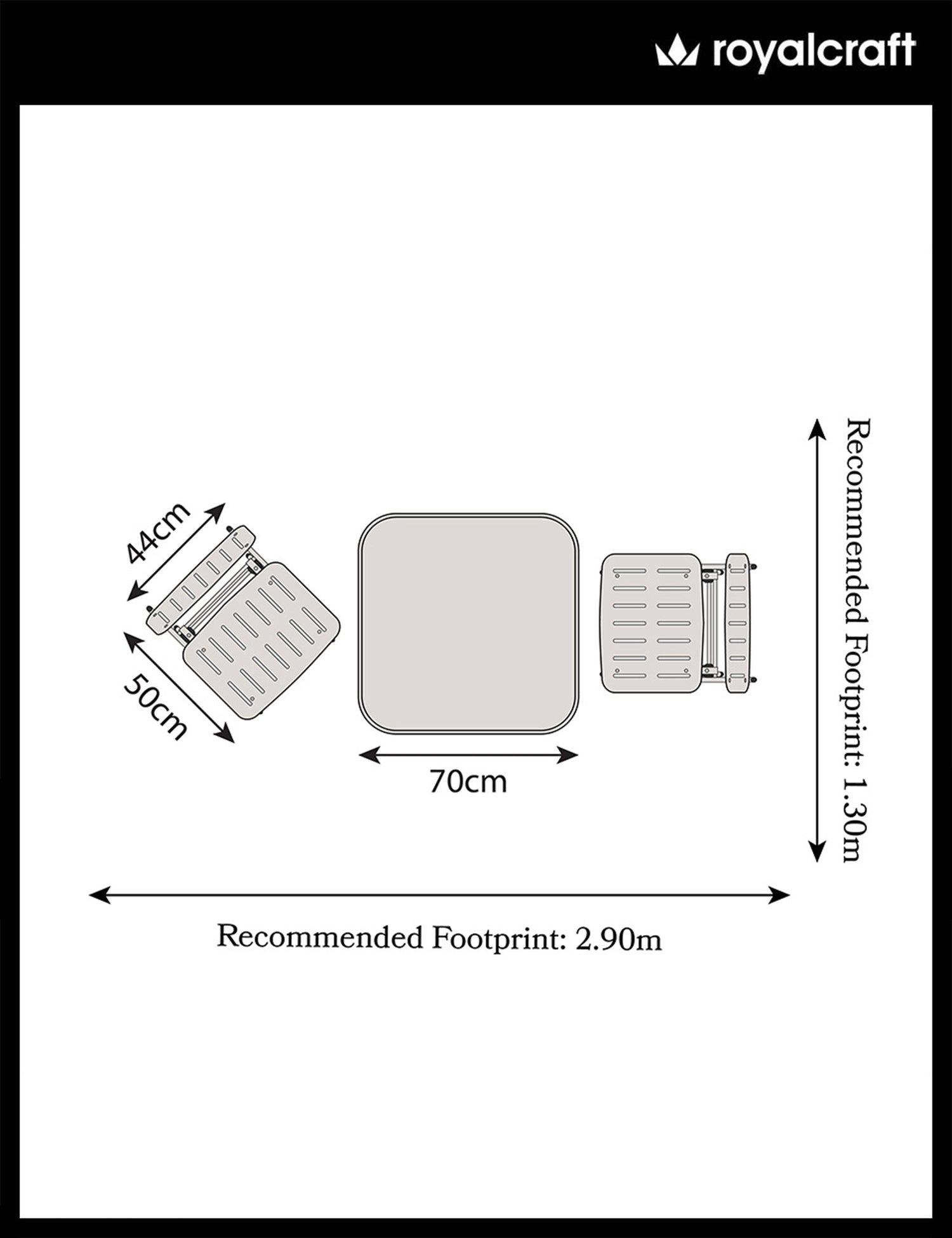 Venice 2 Seater Folding Bistro Set in Caribbean Blue