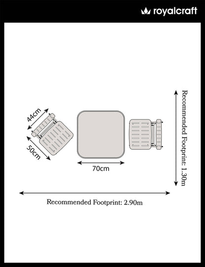 Venice 2 Seater Folding Bistro Set in Caribbean Blue