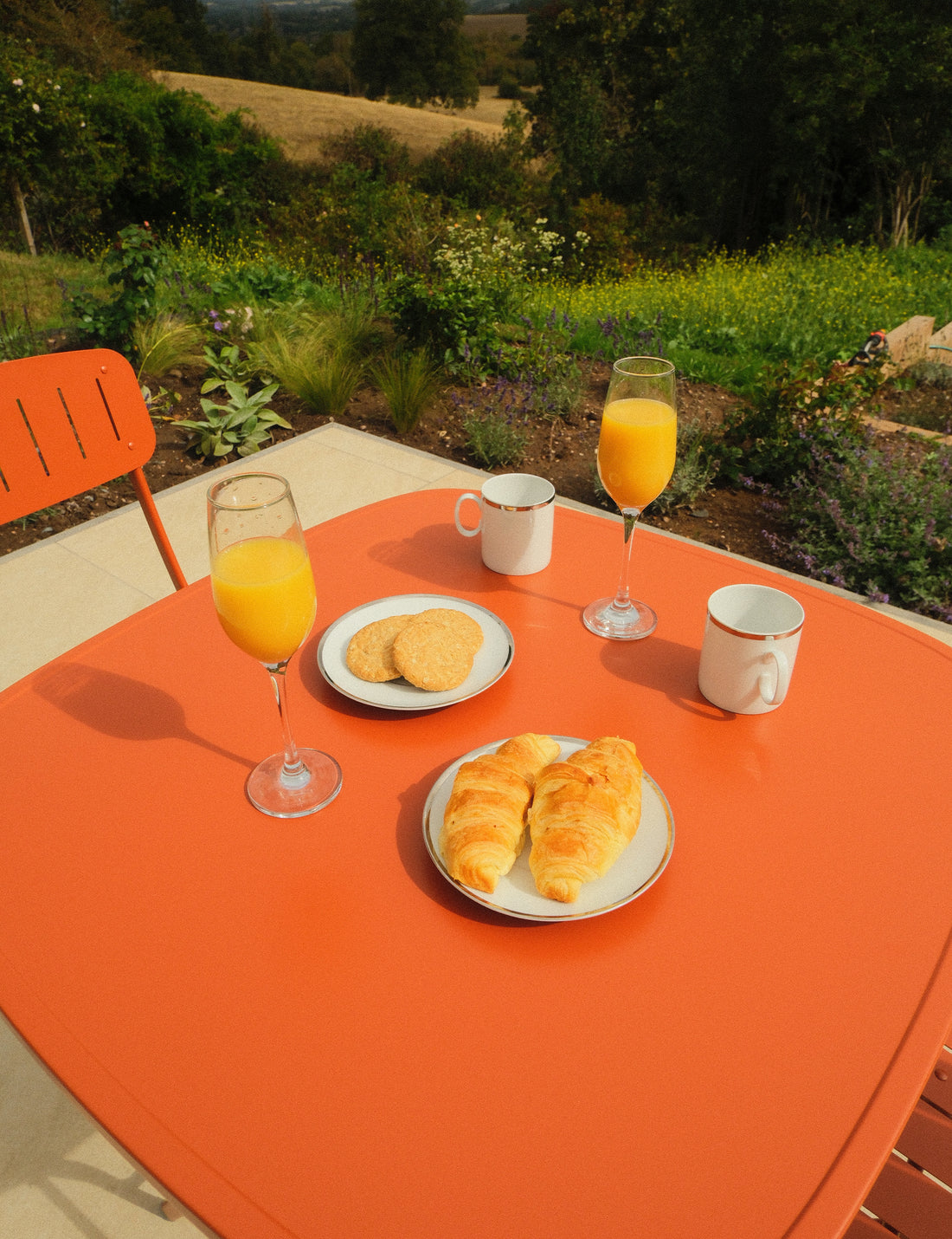 Venice 2 Seater Folding Bistro Set in Cayenne Orange