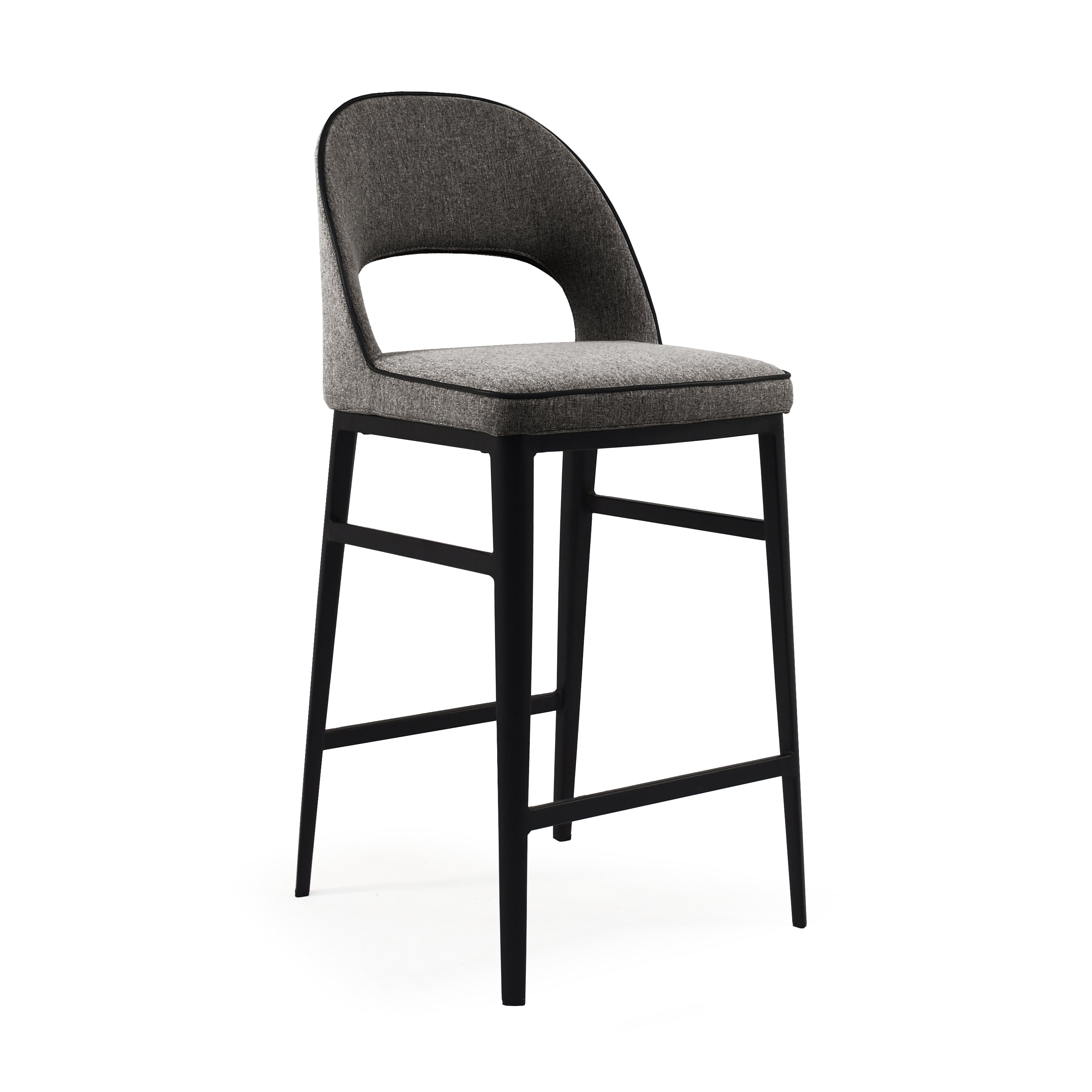 Image of Verna Bar Stool - Enzimi Dark Grey