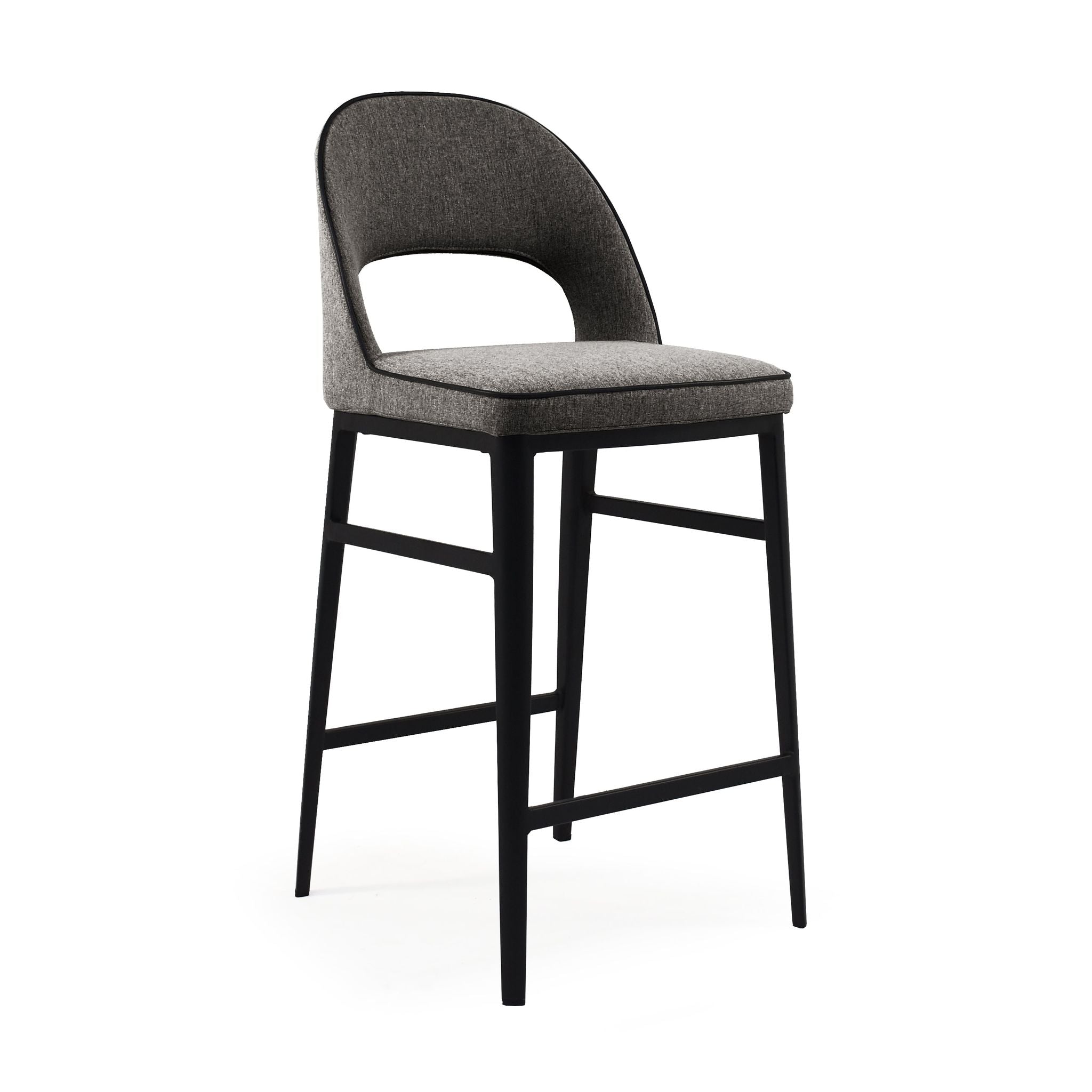 Image of Verna Bar Stool - Enzimi Dark Grey