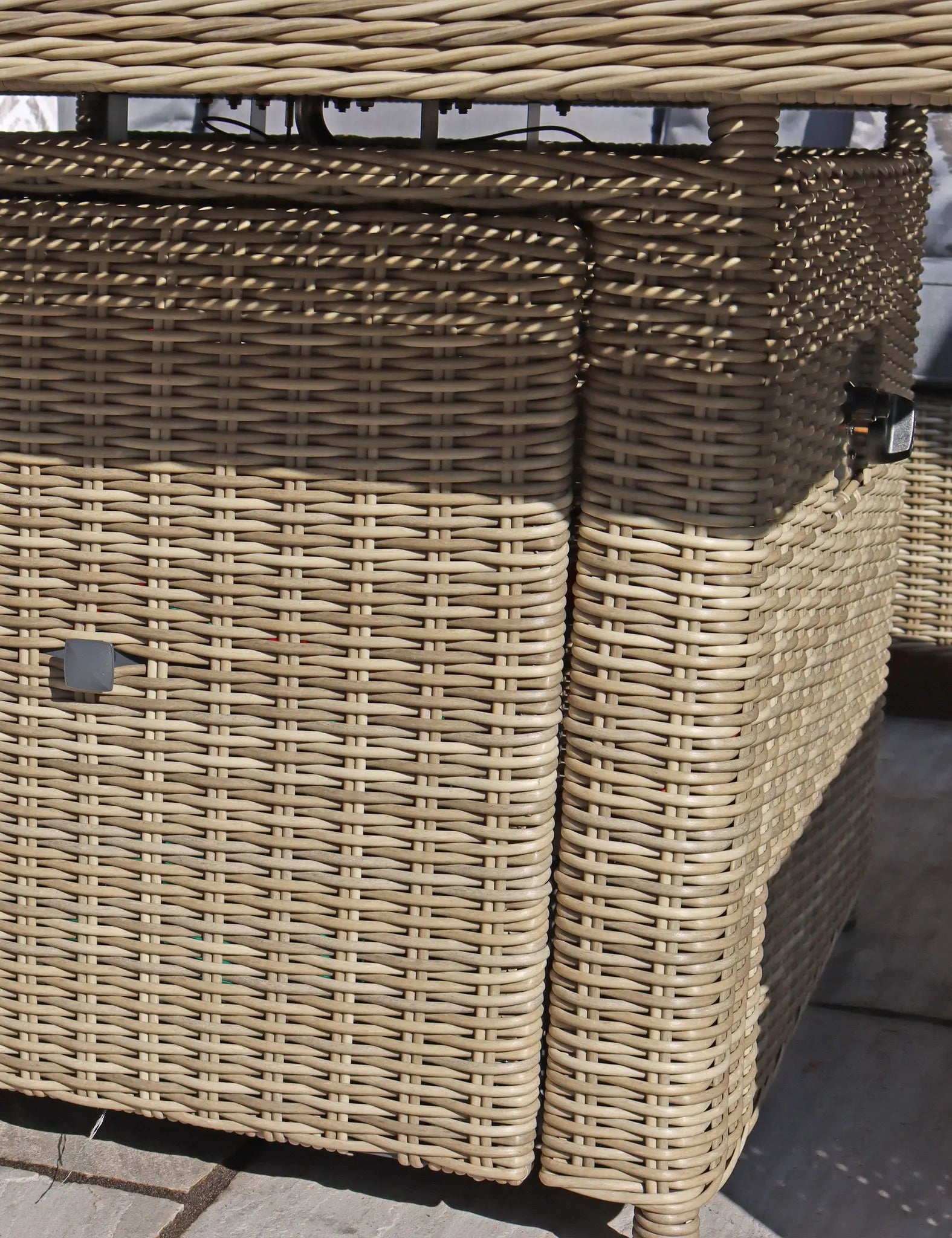 Image of Wentworth 8 Seater Deluxe Modular Corner Dining & Lounging Set with Square Fire Pit Table