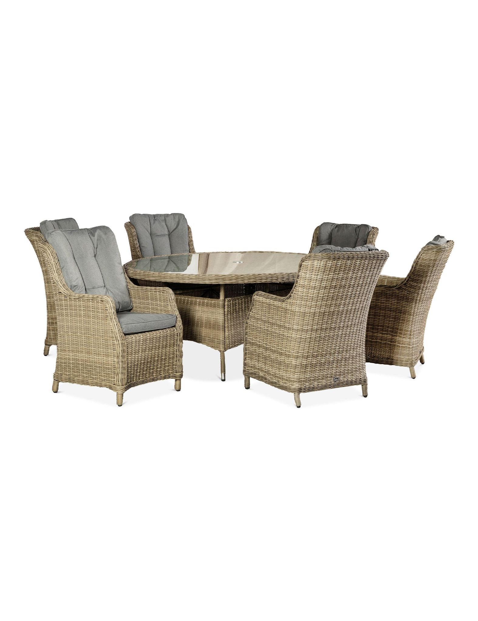 Image of Wentworth 6 Seater Ellipse Comfort Dining Set