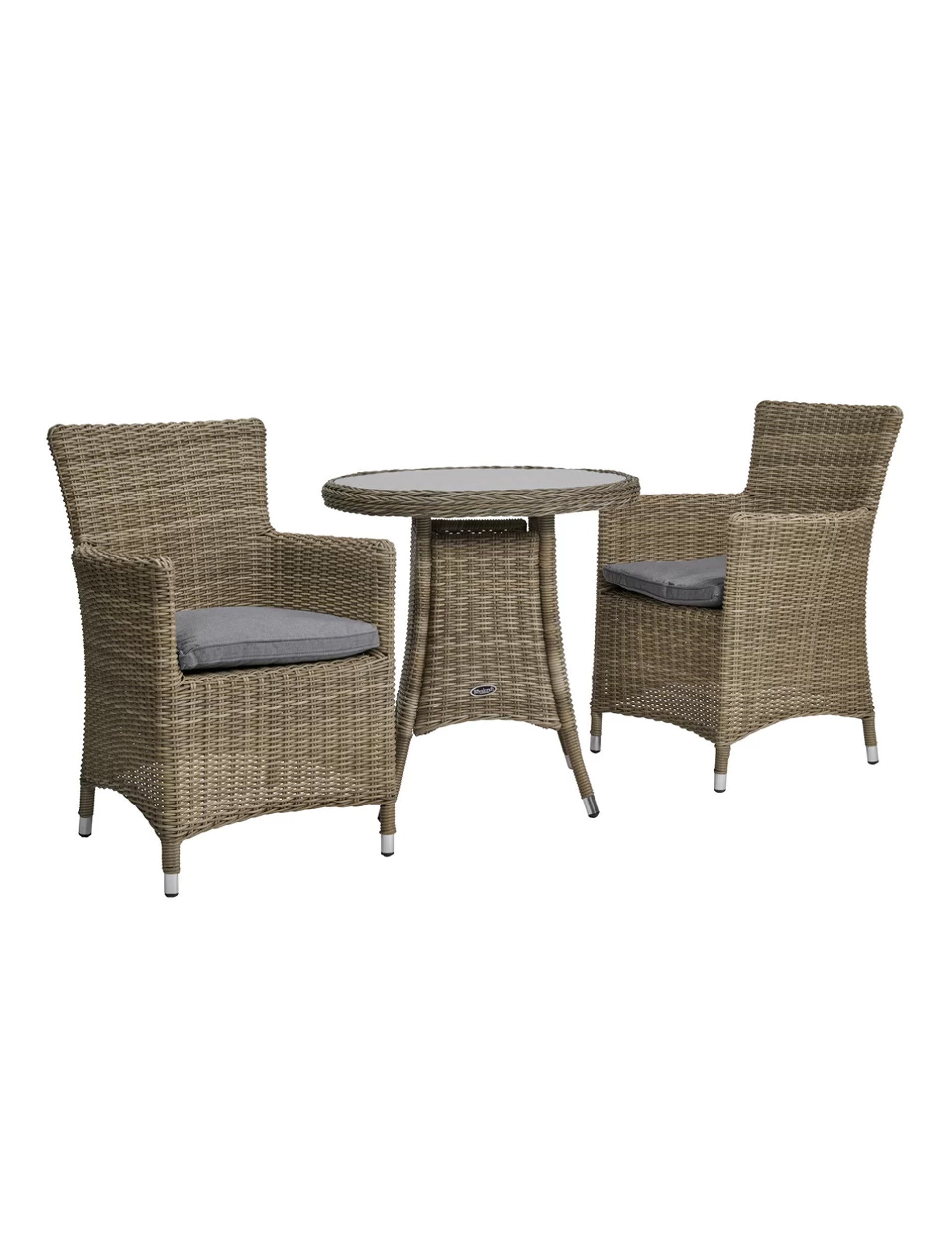 Image of Wentworth 2 Seater Carver Bistro Set