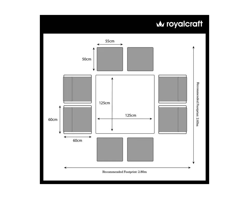 Image of Wentworth 8 Seater Cube Dining Set