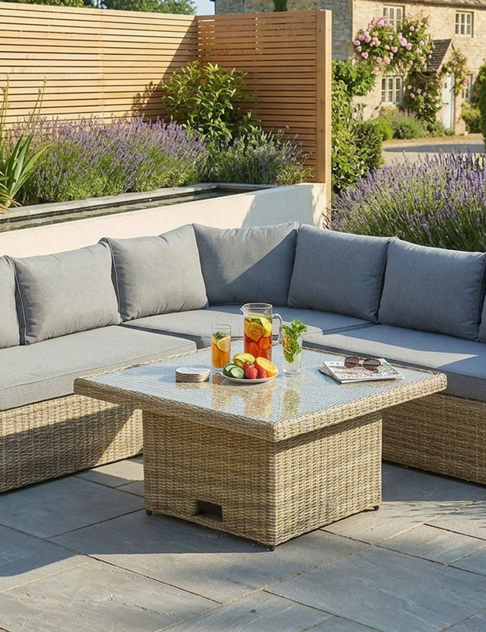Image of Wentworth 6 Seater Adjustable Corner Lounging Set