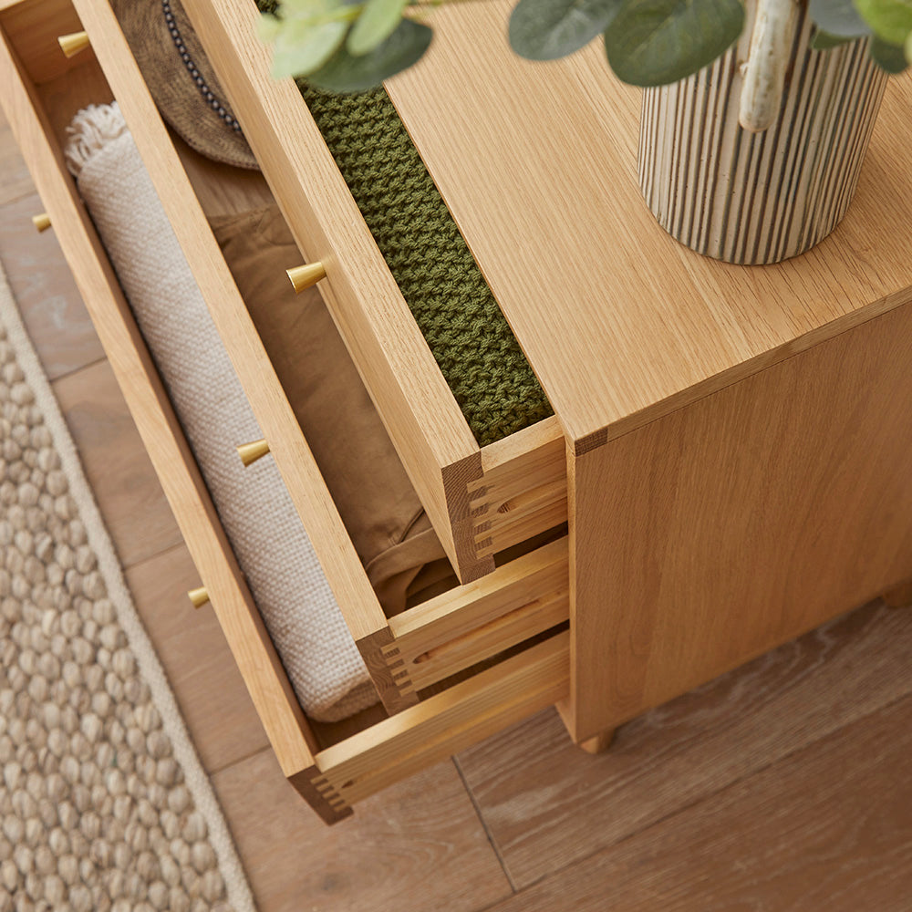 Image of Wright Oak Chest of 3 Drawers