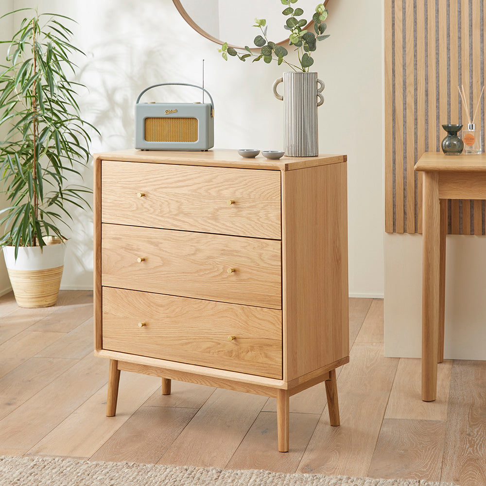 Image of Wright Oak Chest of 3 Drawers