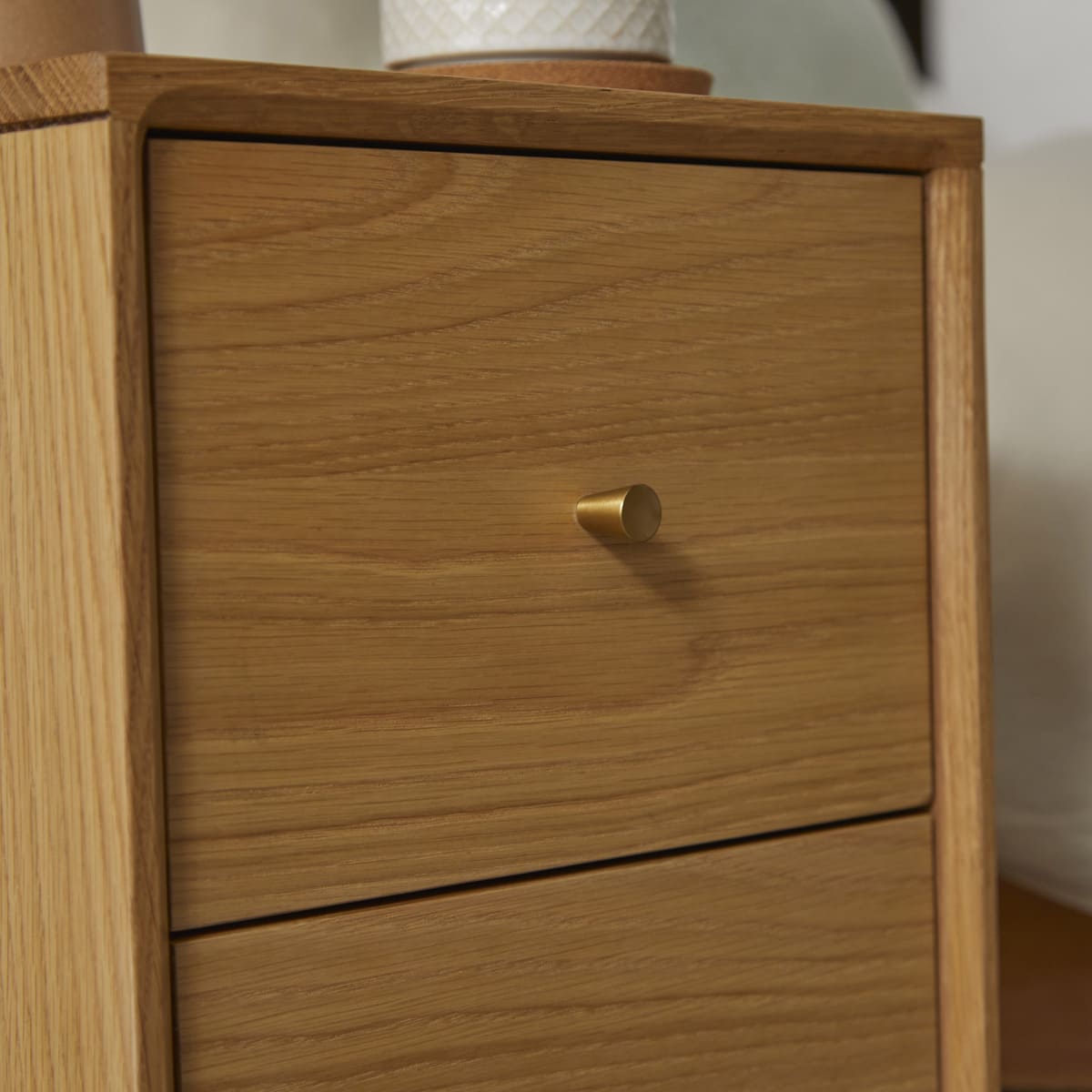 Image of Wright Narrow Oak Bedside Table