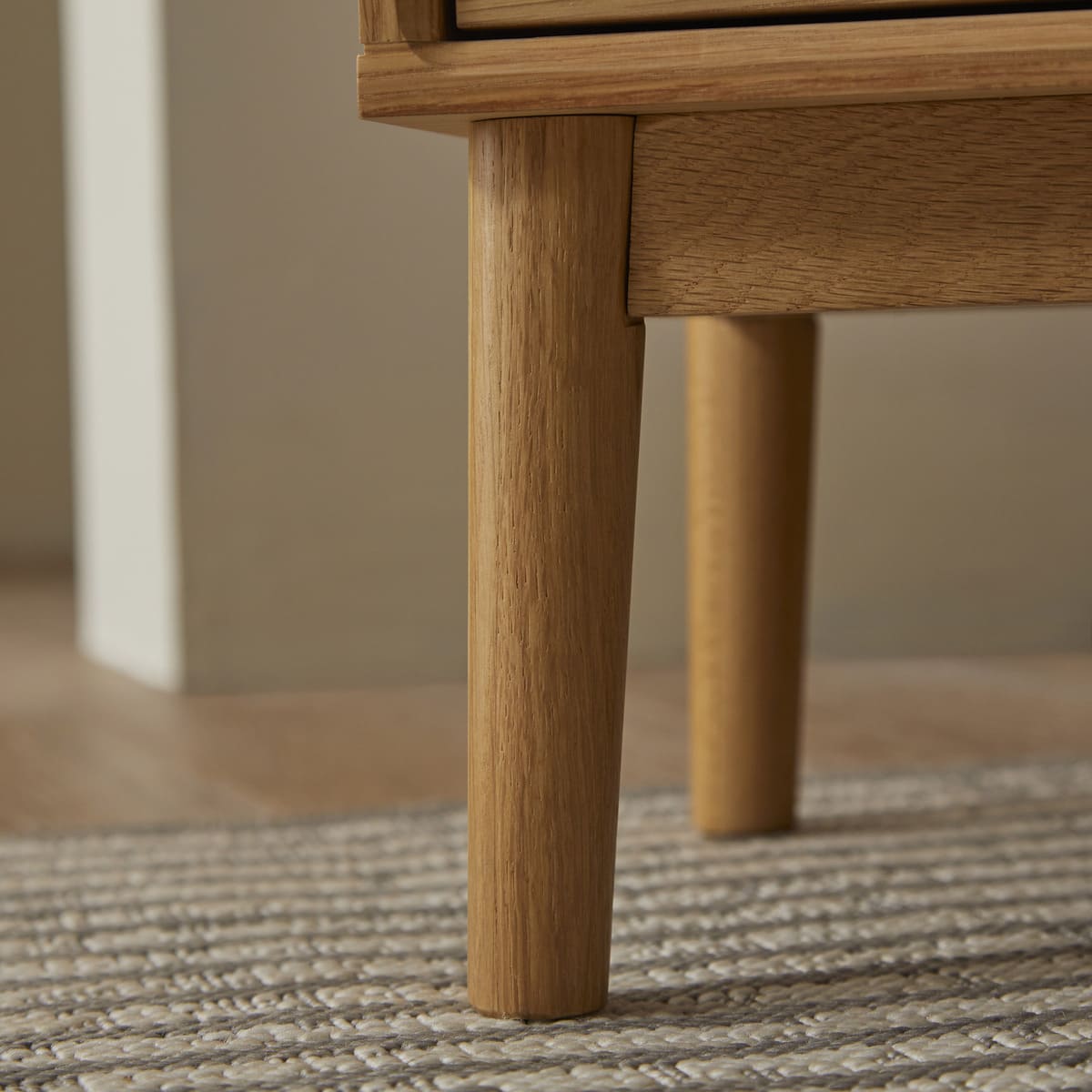 Image of Wright Narrow Oak Bedside Table