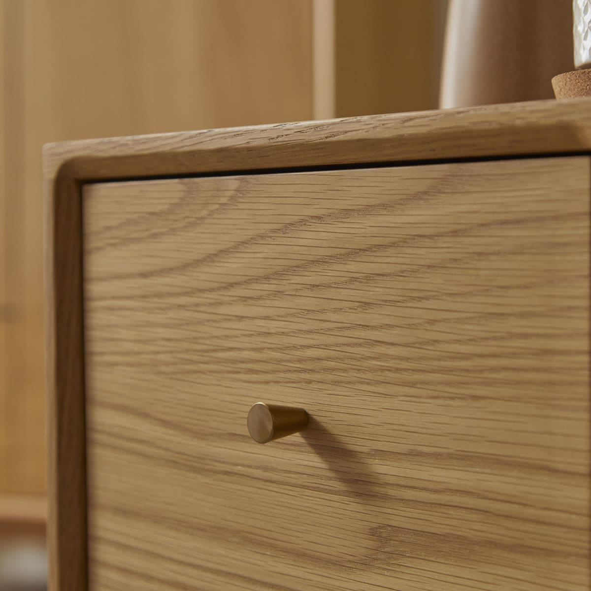 Image of Wright Narrow Oak Bedside Table