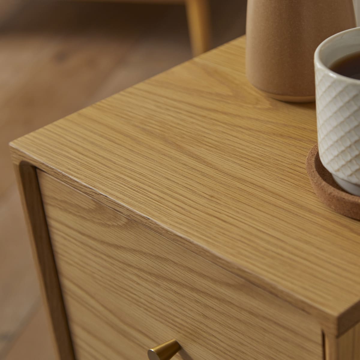 Image of Wright Narrow Oak Bedside Table