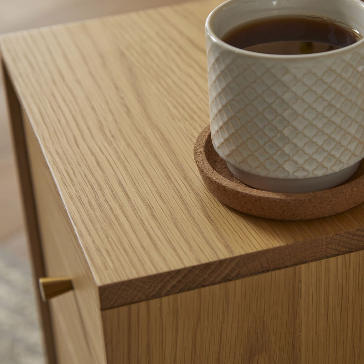 Image of Wright Narrow Oak Bedside Table