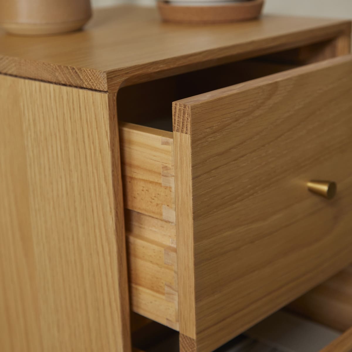 Image of Wright Narrow Oak Bedside Table