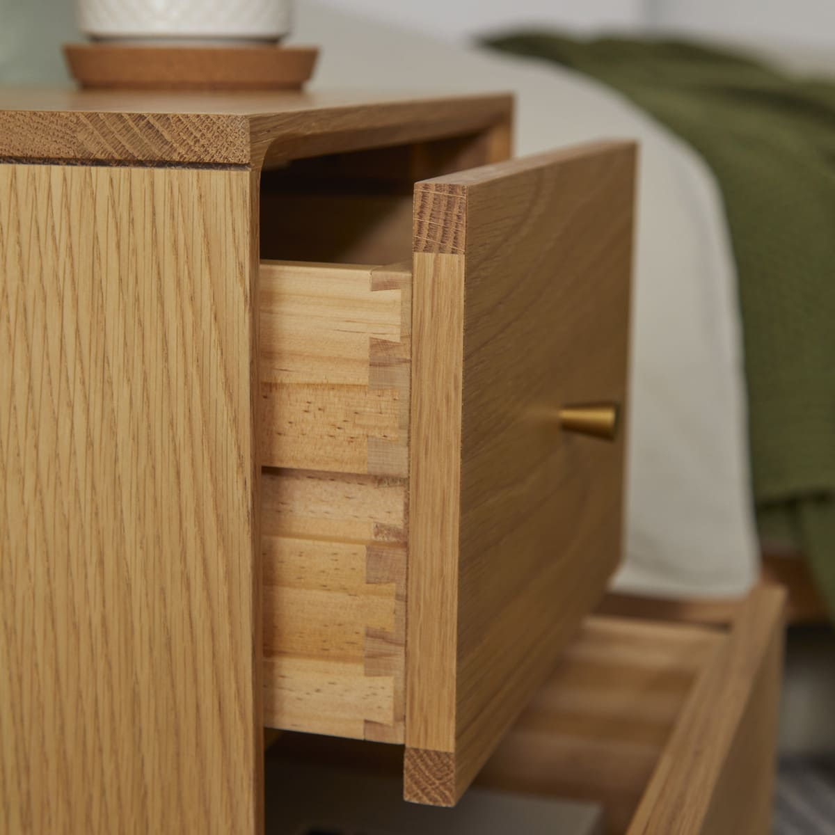 Image of Wright Narrow Oak Bedside Table