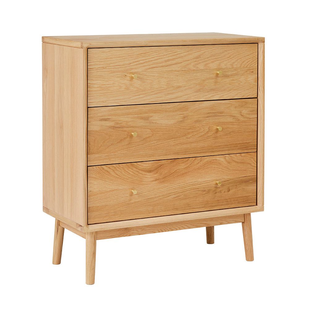 Image of Wright Oak Chest of 3 Drawers