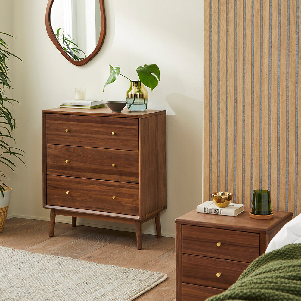 Image of Wright Walnut Chest of 3 Drawers