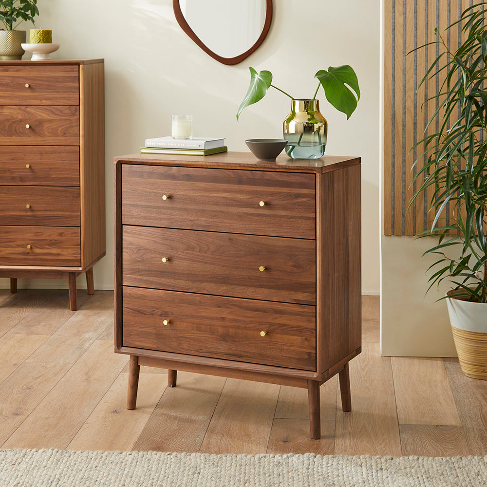 Image of Wright Walnut Chest of 3 Drawers