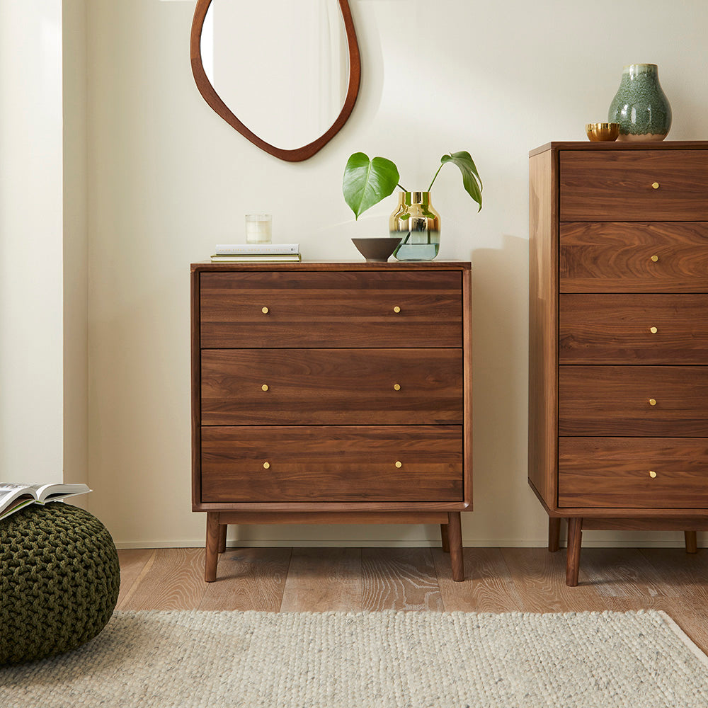 Image of Wright Walnut Chest of 3 Drawers