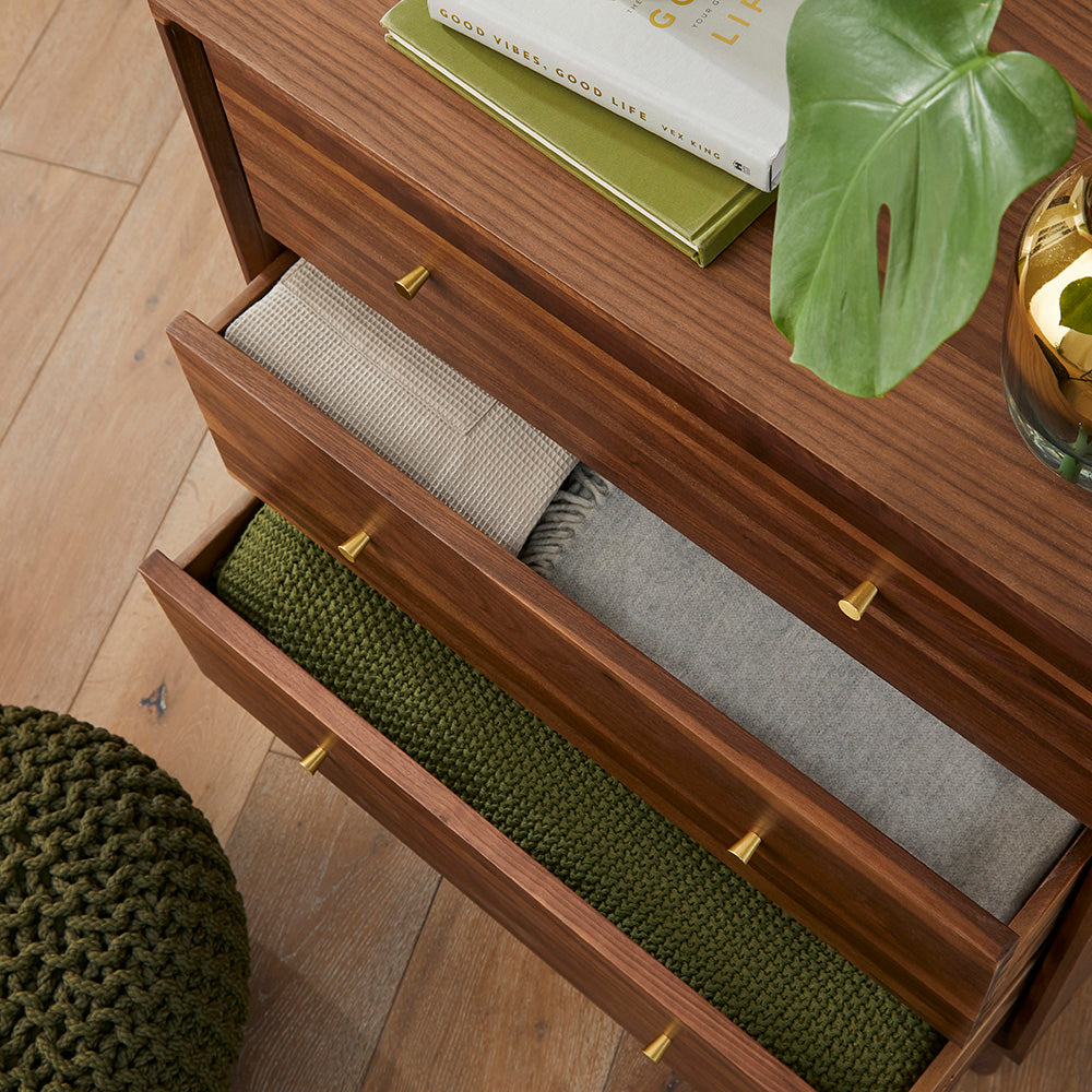 Image of Wright Walnut Chest of 3 Drawers