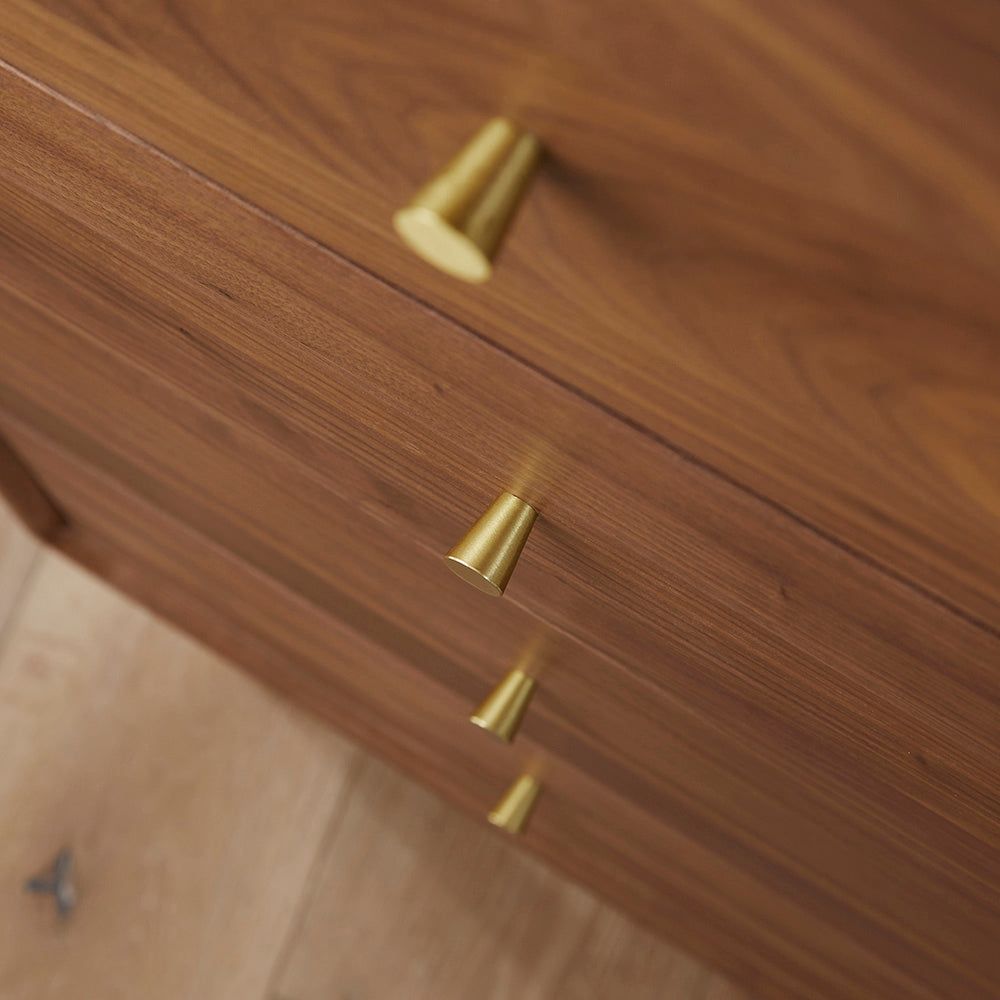 Image of Wright Walnut Tallboy Chest of 5 Drawers