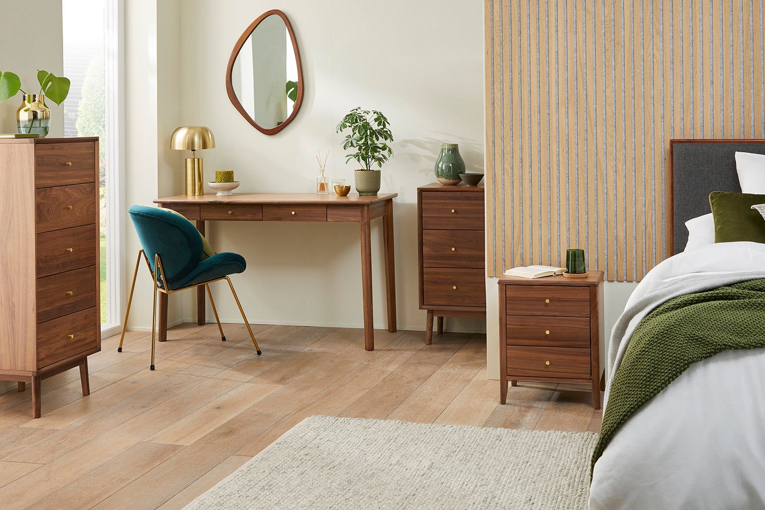 Image of Wright Walnut Desk and Dressing Table