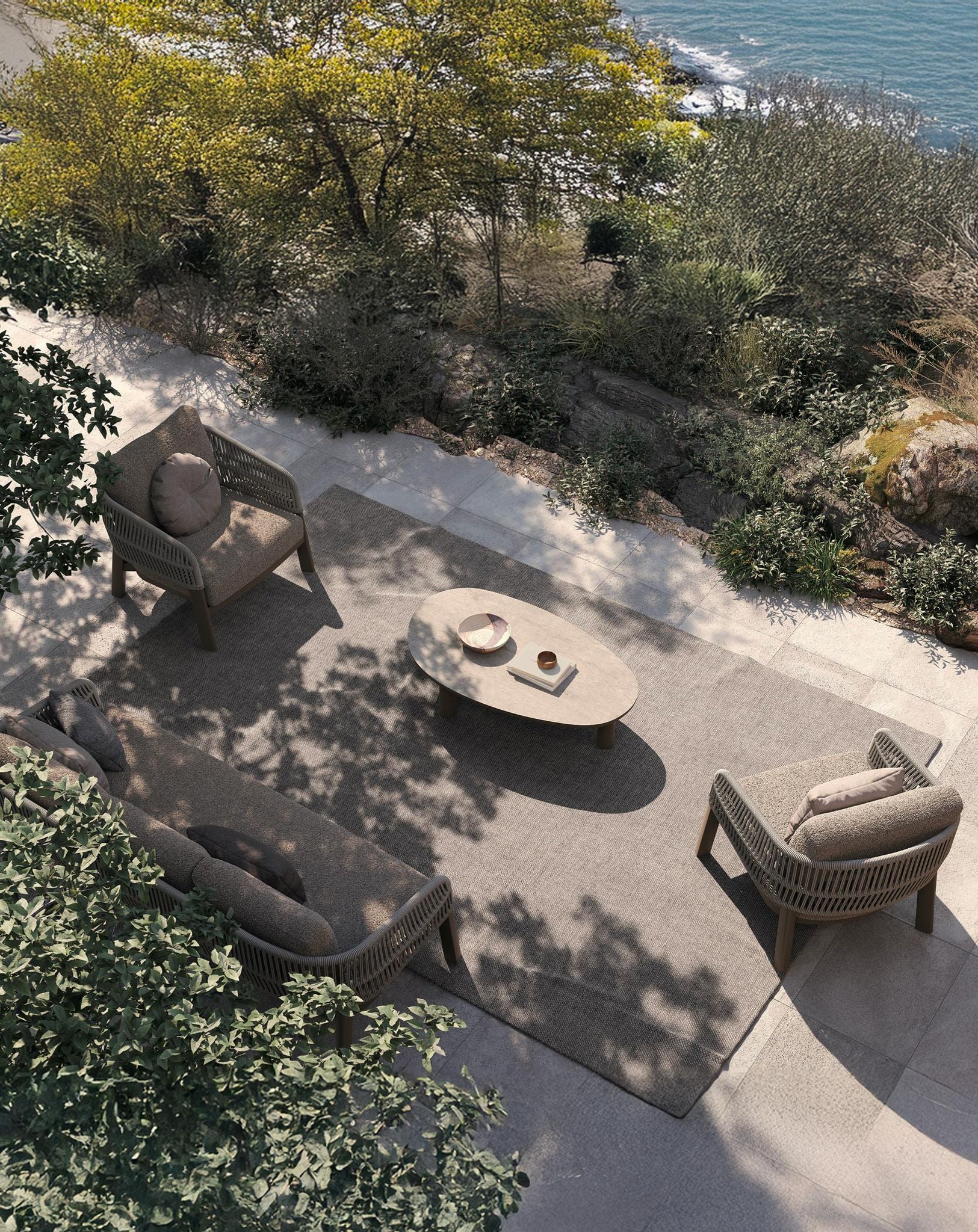 Image of ZURO 5-Seater Lounging Set with Coffee Table