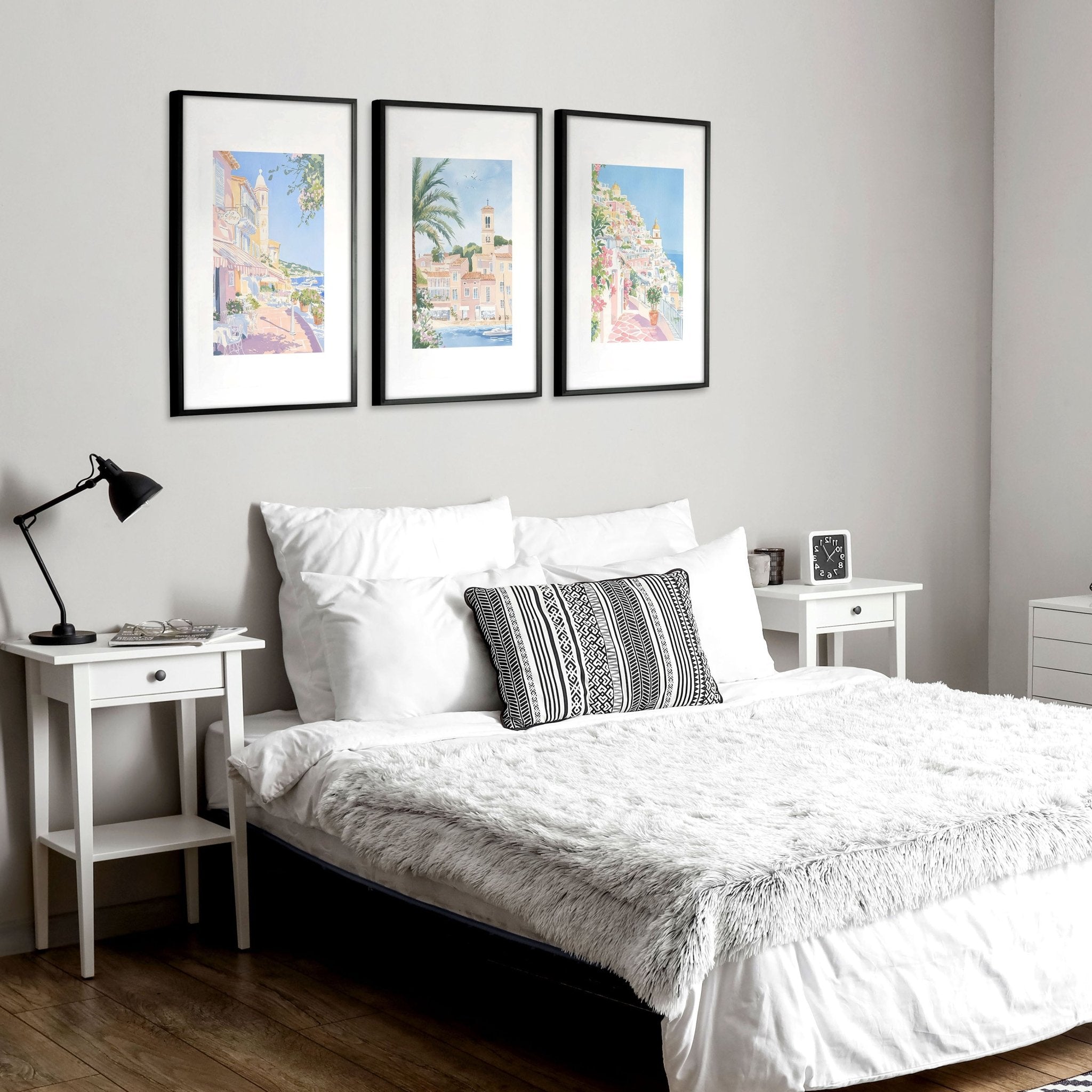 Image of Above The Bed Wall Decor | Set of 3 Beach Decor Wall art Prints