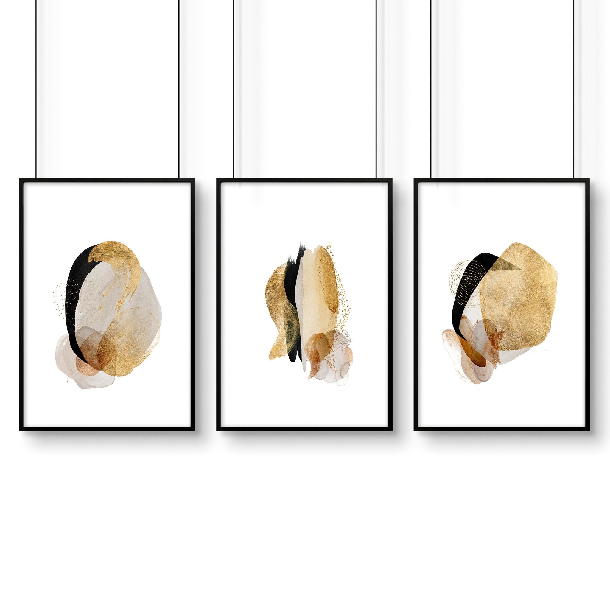 Image of Abstract prints | set of 3 wall art for living room