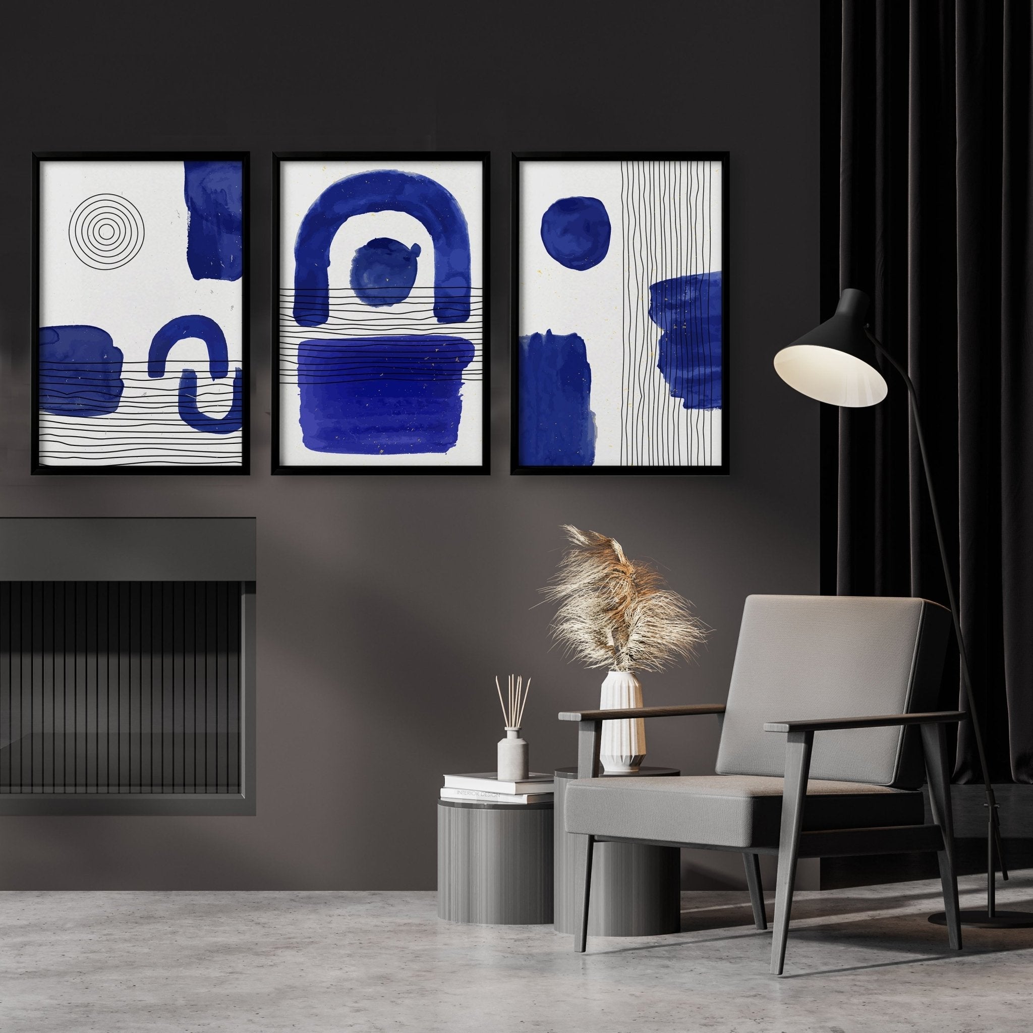 Image of Abstract Art Wall Art | Set of 3 Abstract Wall art Prints