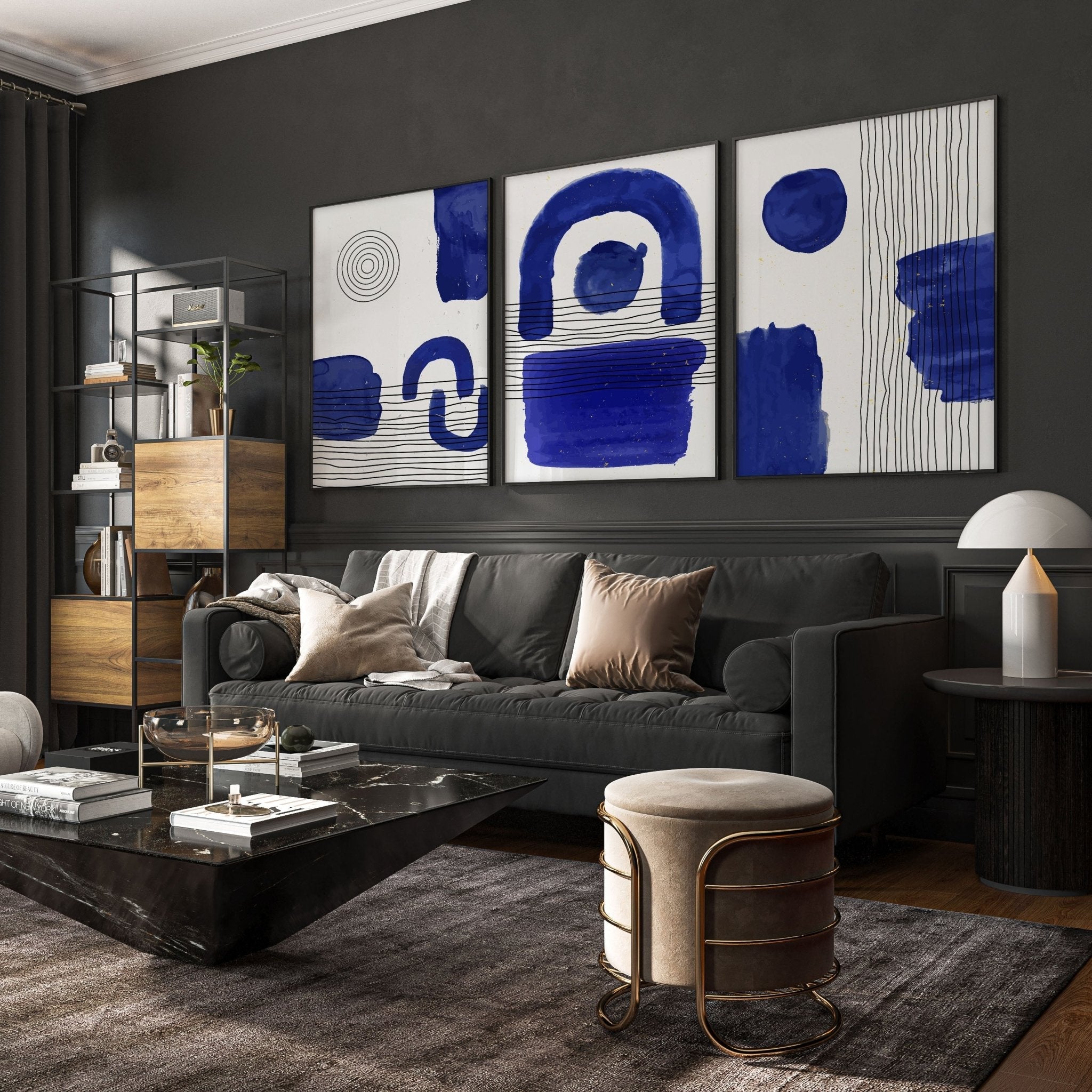 Image of Abstract Art Wall Art | Set of 3 Abstract Wall art Prints