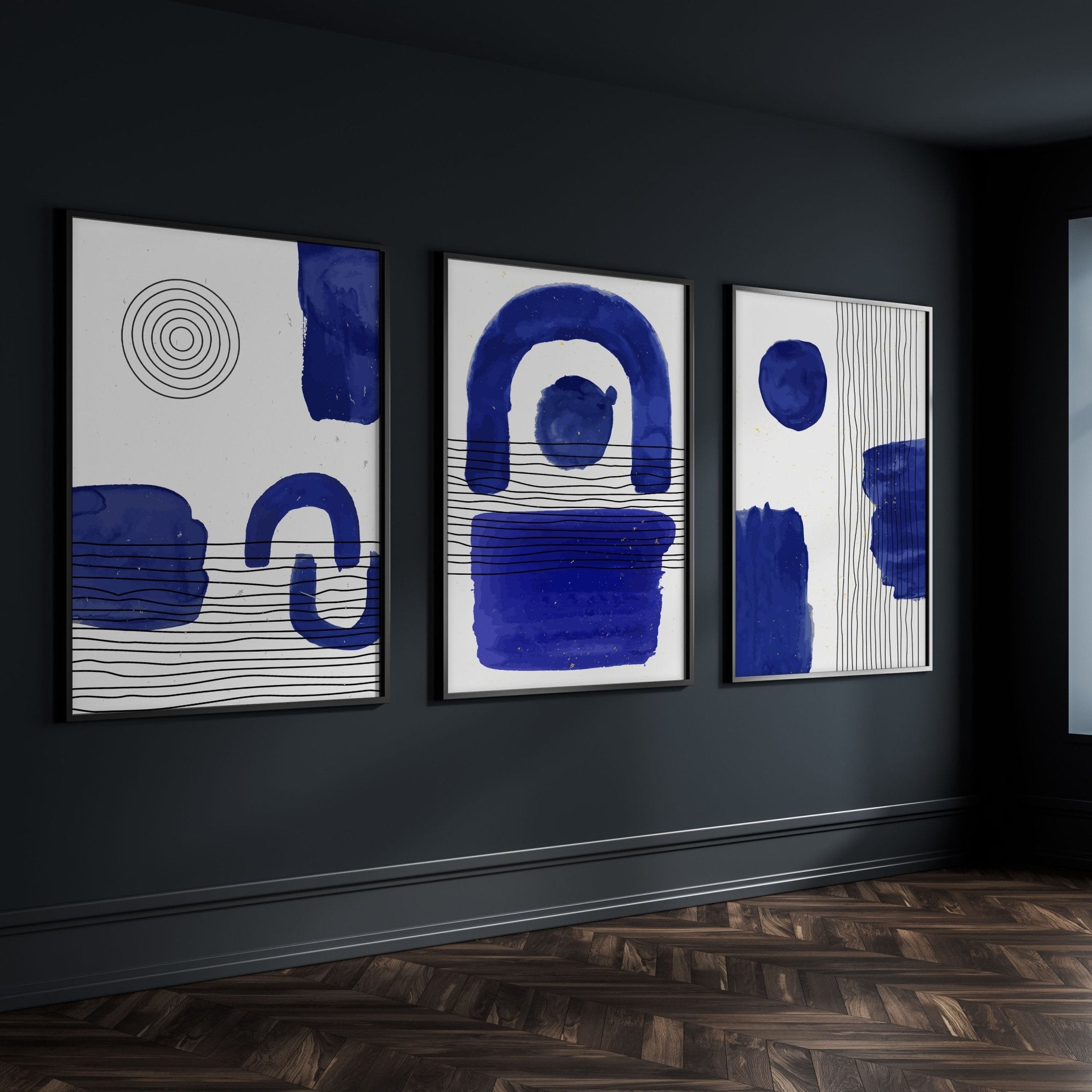 Image of Abstract Art Wall Art | Set of 3 Abstract Wall art Prints