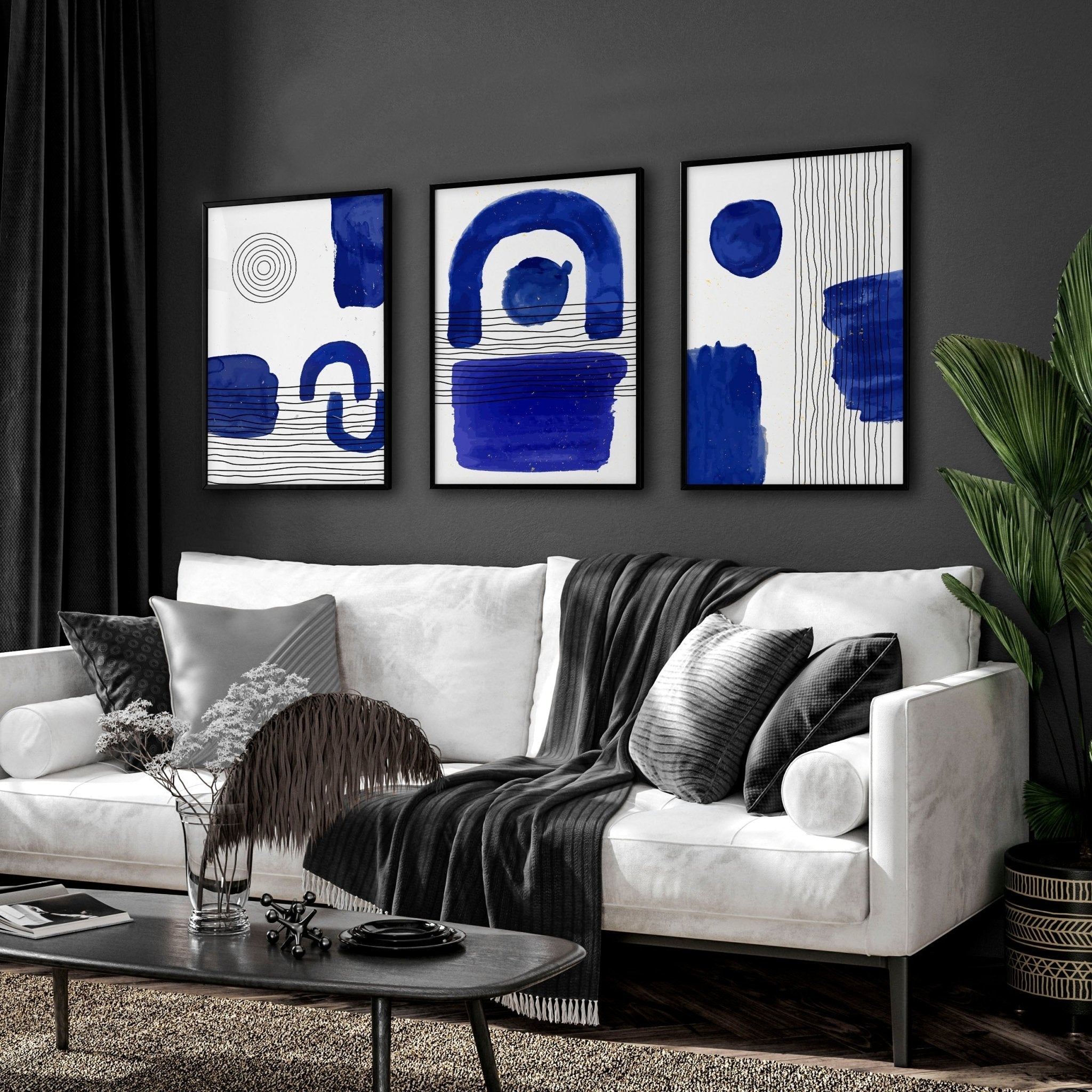 Image of Abstract Art Wall Art | Set of 3 Abstract Wall art Prints