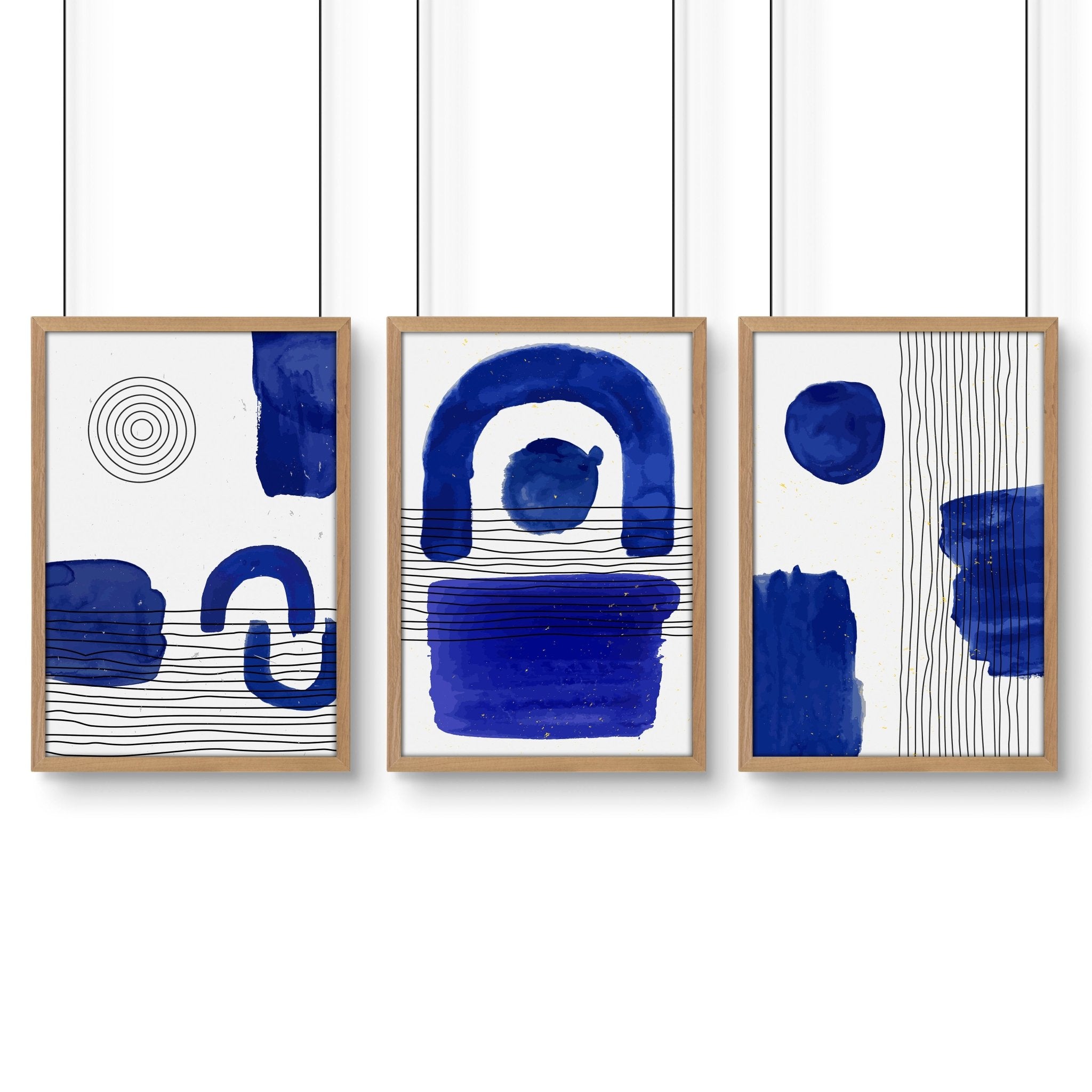 Image of Abstract Art Wall Art | Set of 3 Abstract Wall art Prints