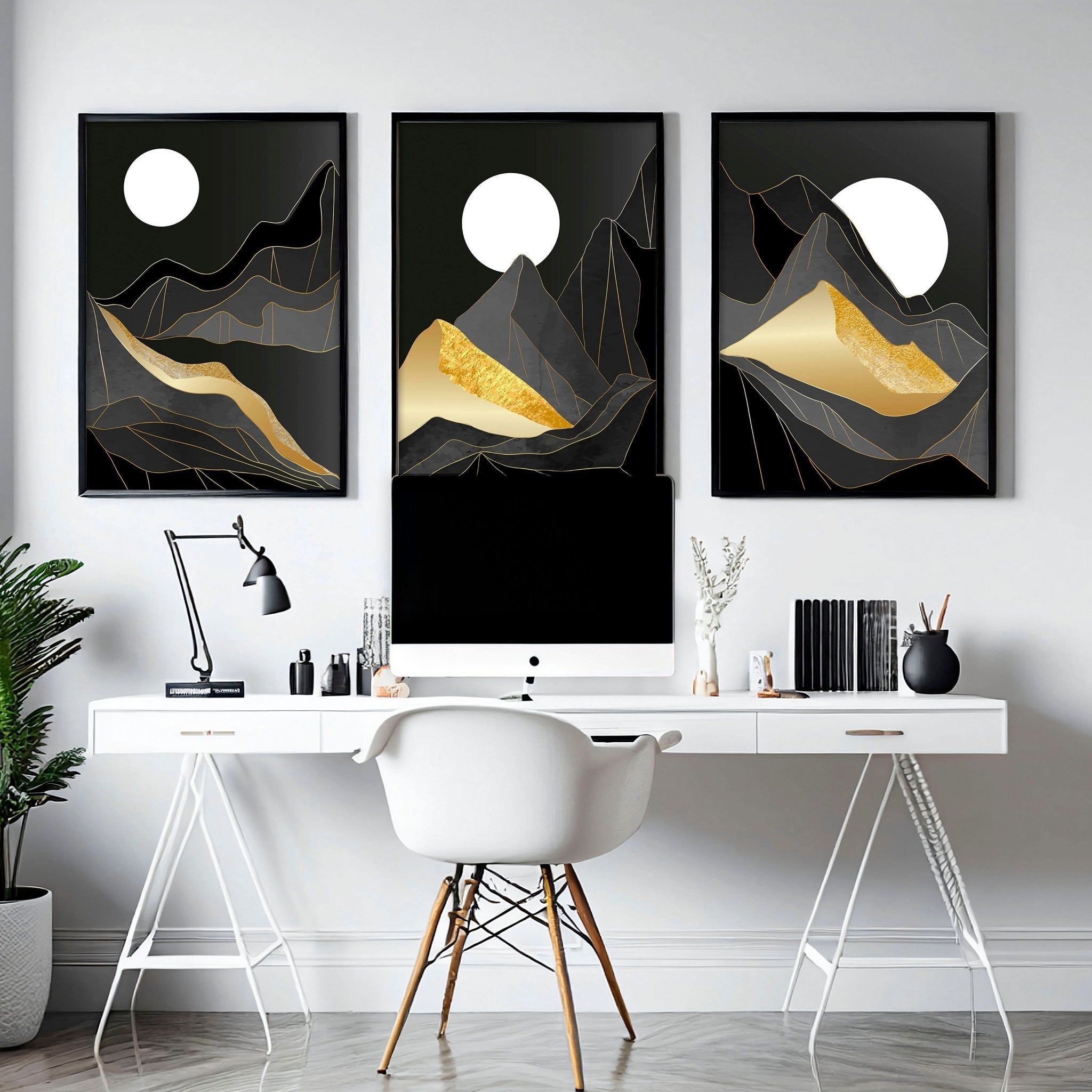 Image of Abstract landscape | set of 3 wall art prints