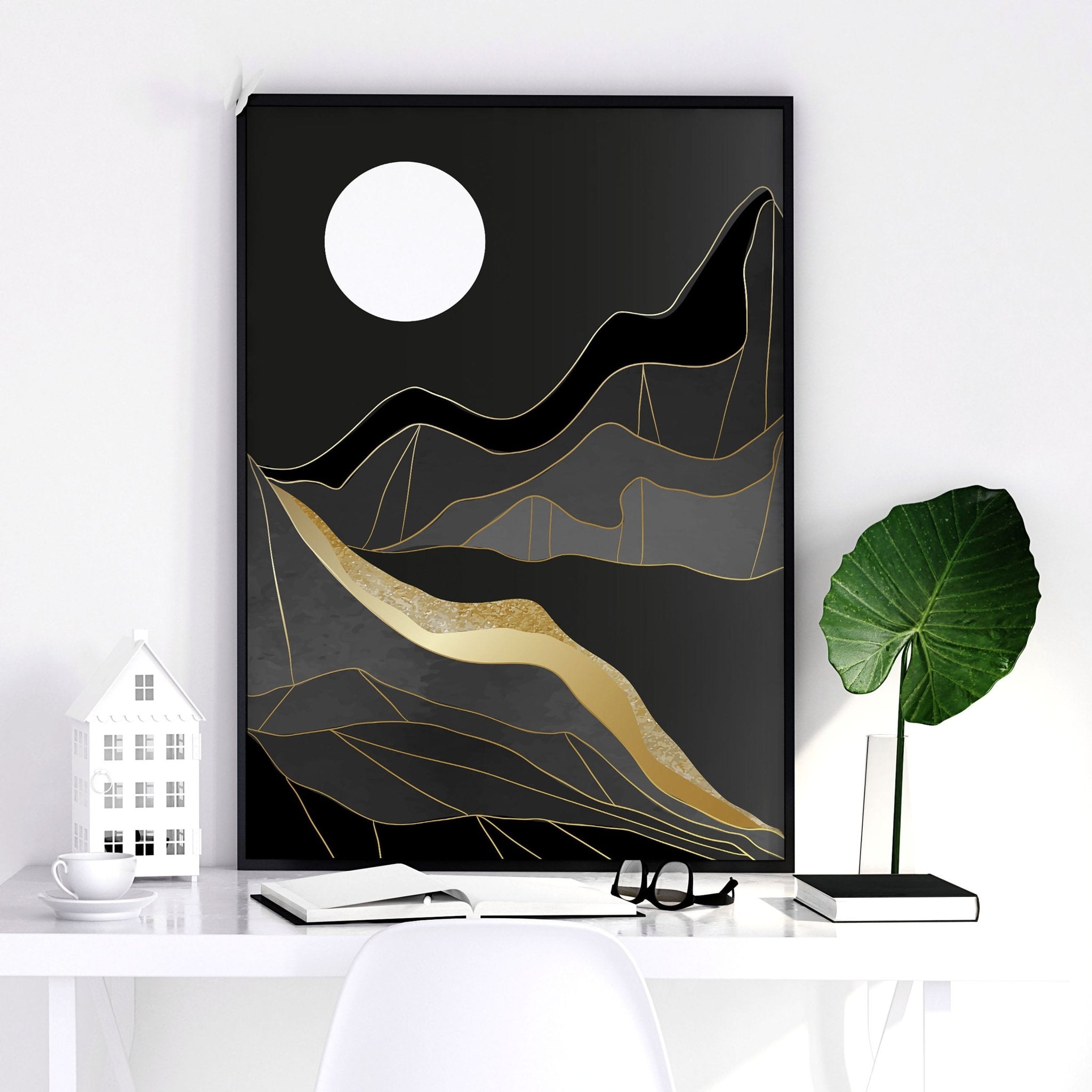 Image of Abstract landscape | set of 3 wall art prints