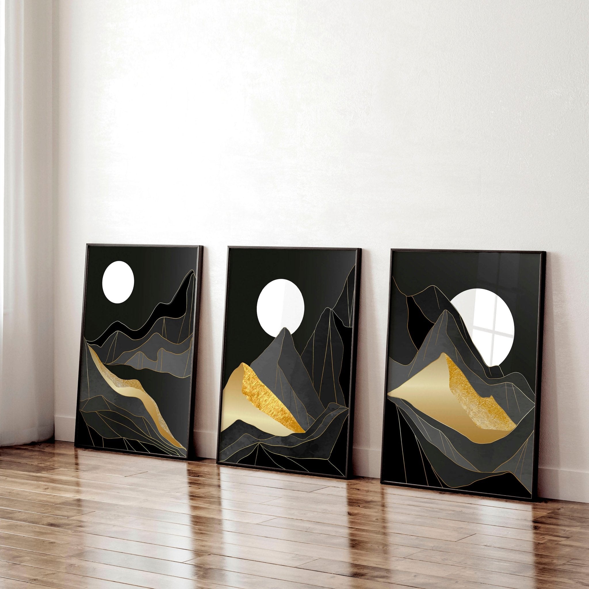 Image of Abstract landscape | set of 3 wall art prints