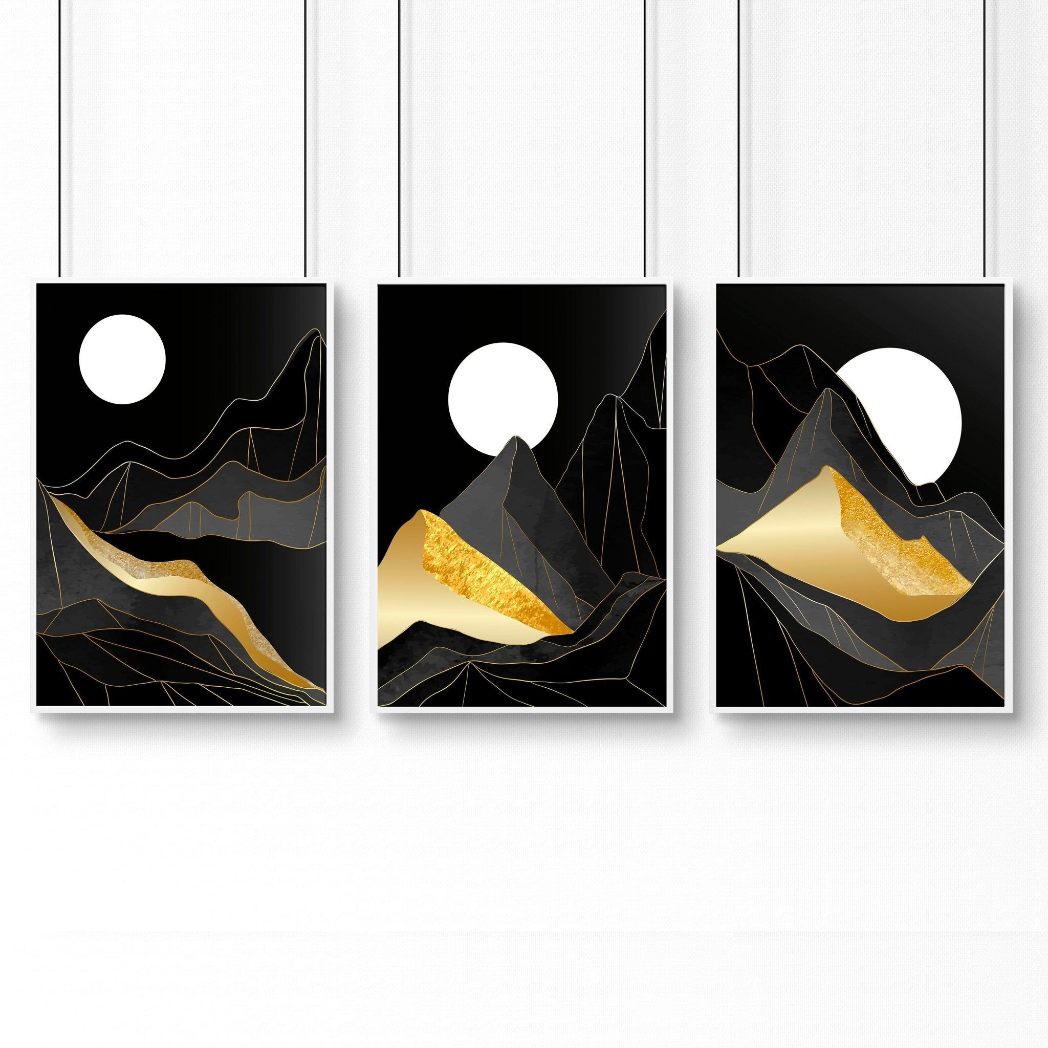 Image of Abstract landscape | set of 3 wall art prints