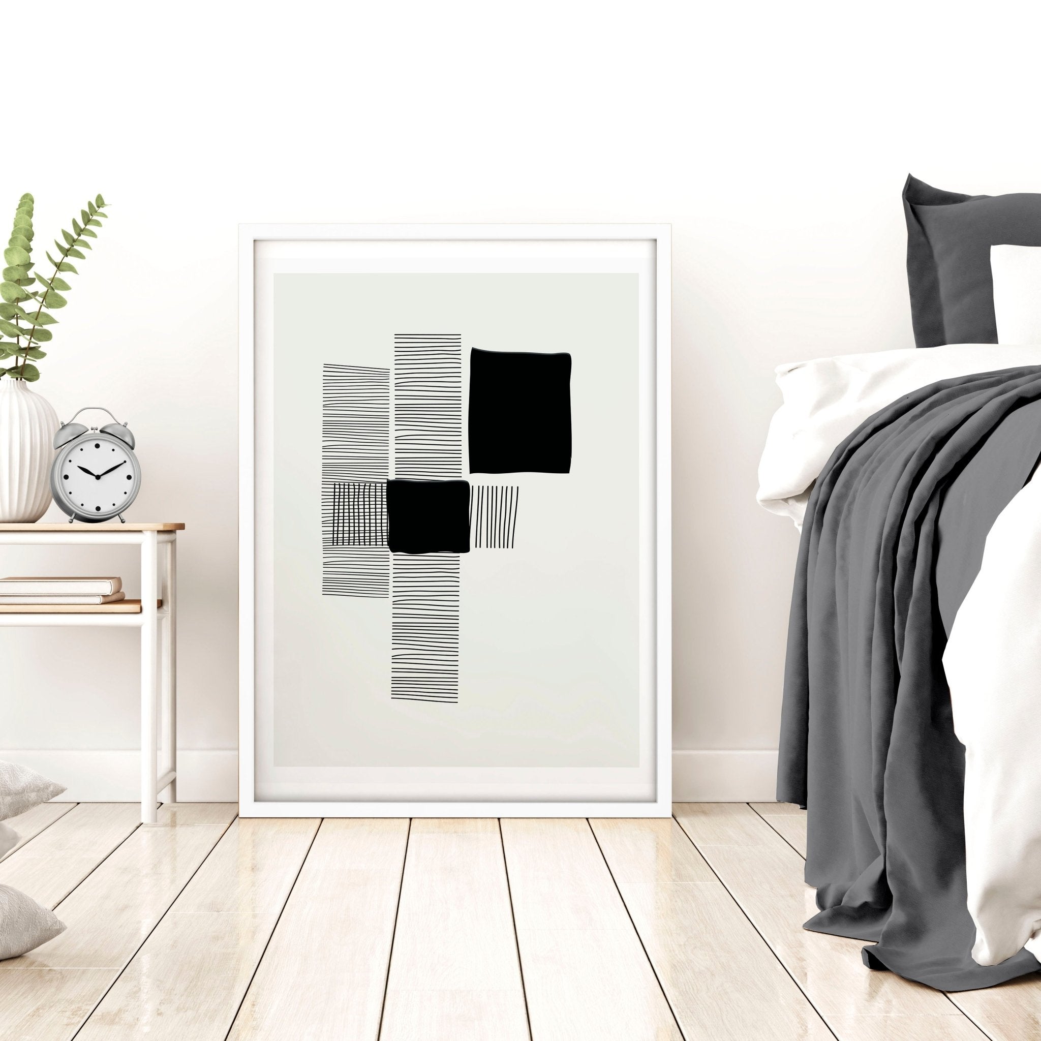 Image of Abstract Wall Art For Bedroom | Set of 3 Abstract Wall art Prints