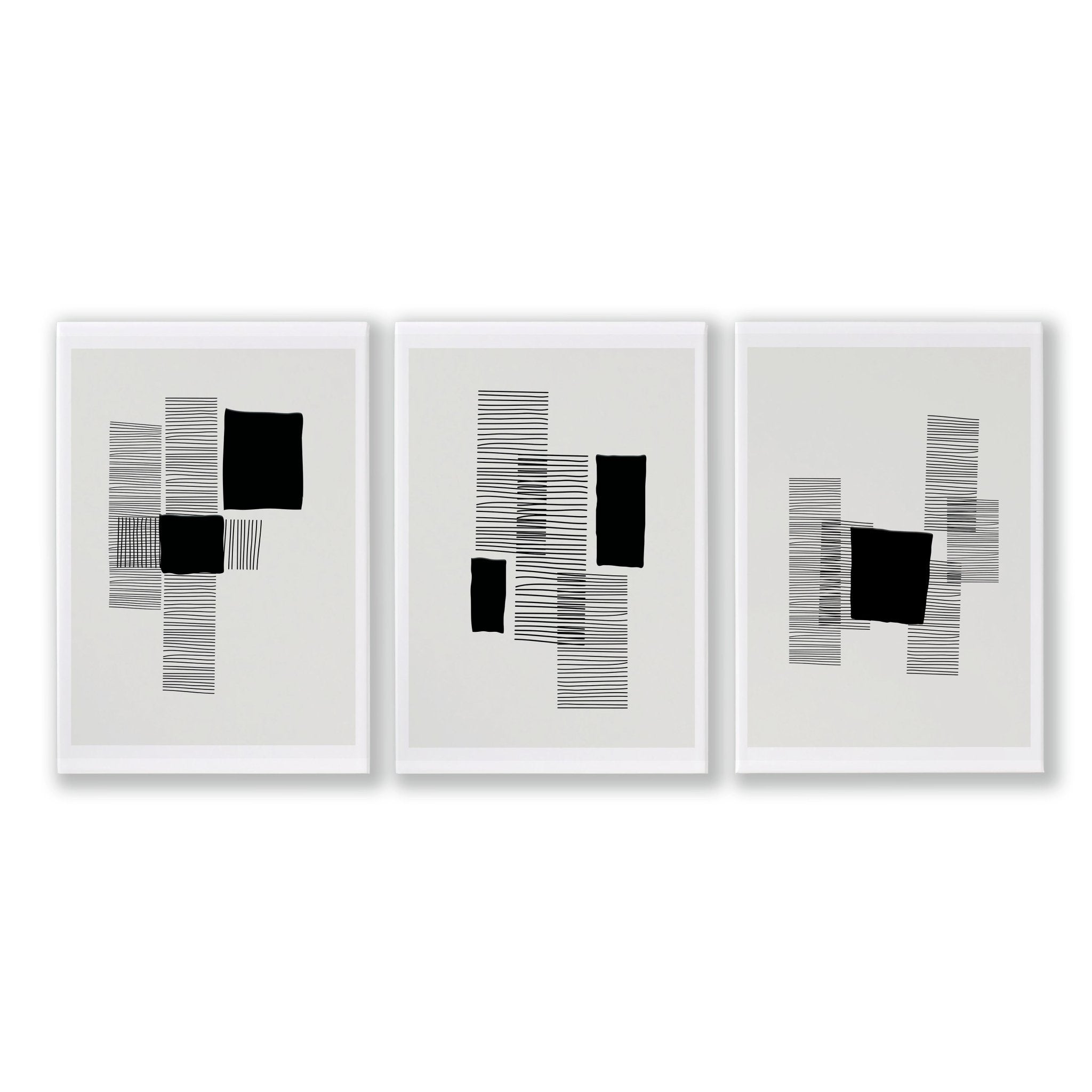 Image of Abstract Wall Art For Bedroom | Set of 3 Abstract Wall art Prints