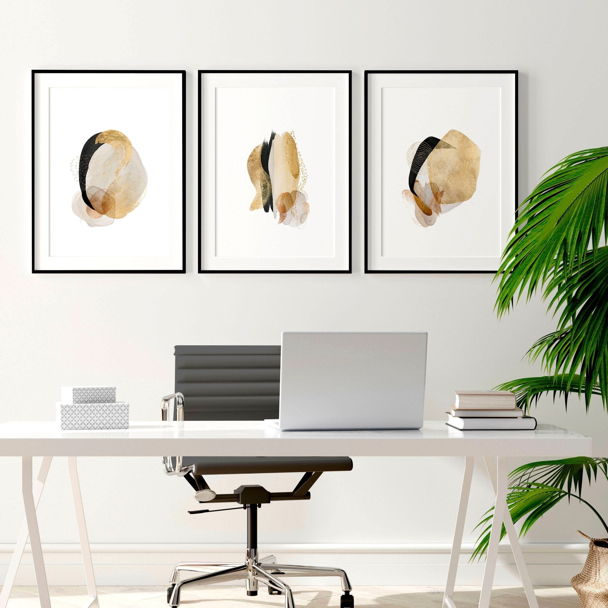 Image of Abstract wall art for office | set of 3 wall art prints