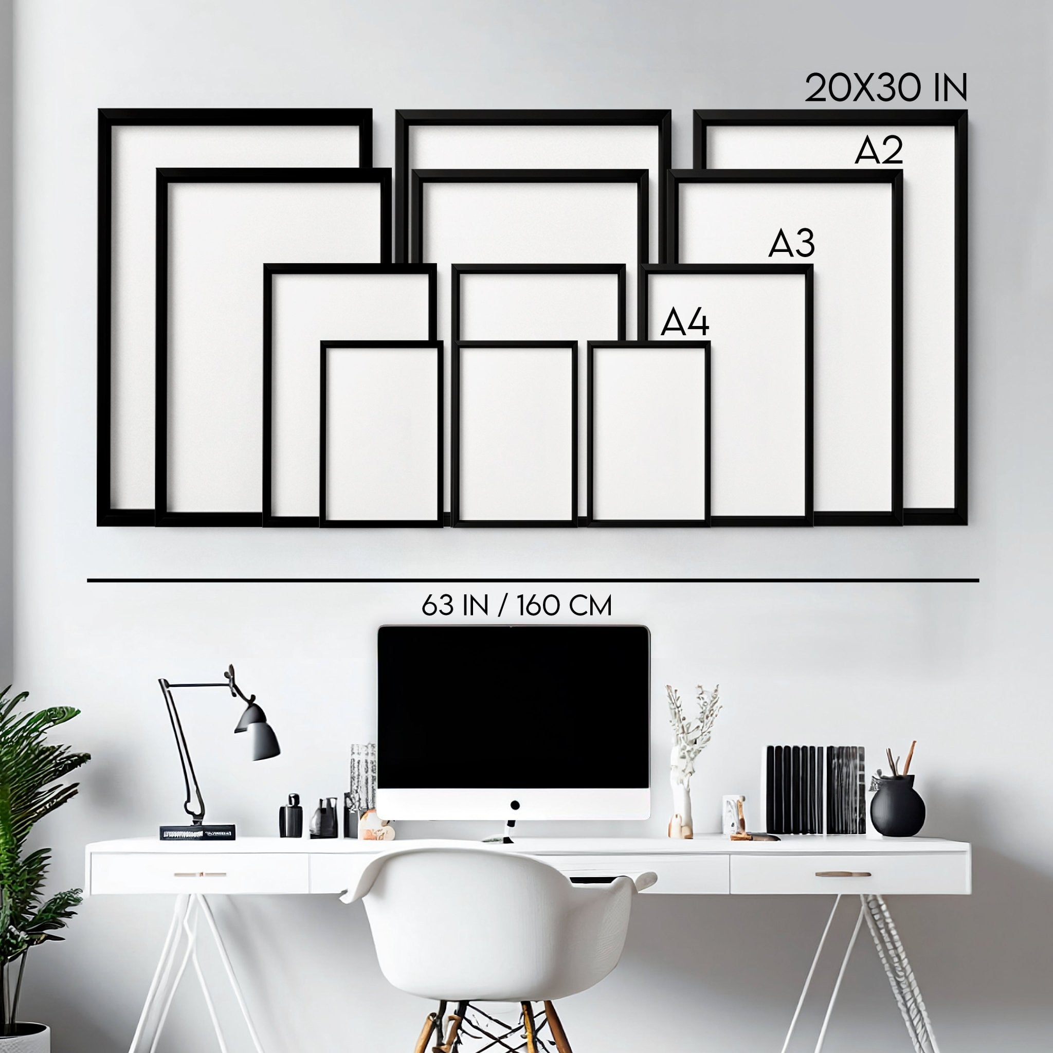 Image of Abstract wall art large for office | set of 3 wall art prints