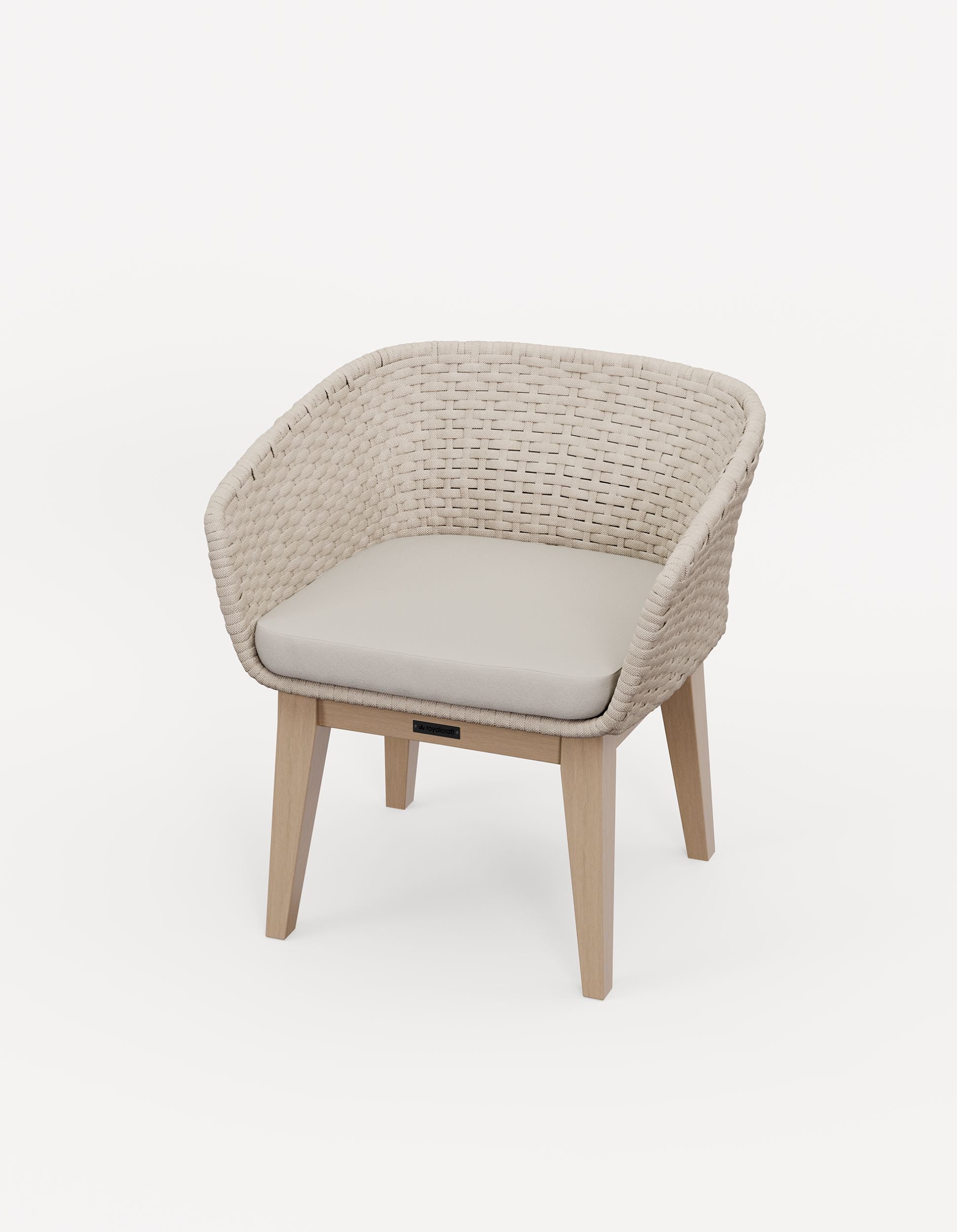 Image of Astral 4 Seater Round Terrazzo Concrete Dining Set with Eden Dusk Dining Chairs