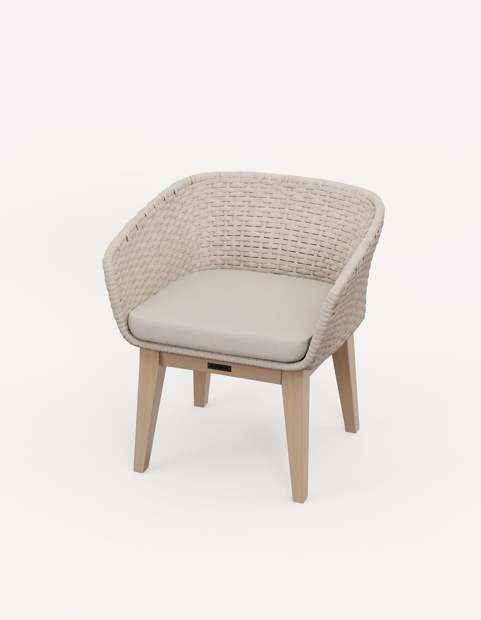 Image of Astral 4 Seater Round Terrazzo Concrete Dining Set with Eden Dusk Dining Chairs