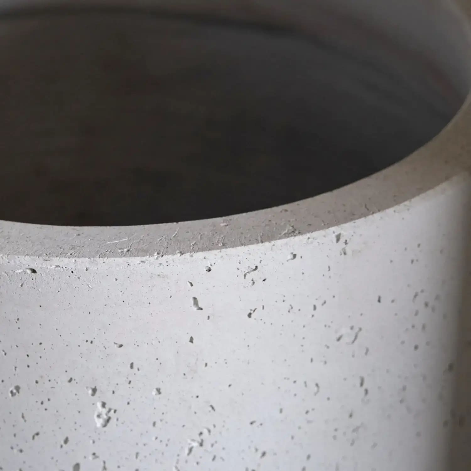 Image of Aurella | White Mist – 20cm Medium Concrete Cylinder Planter – 4L Round Plant Pot