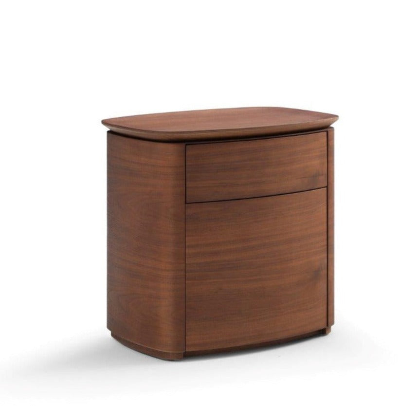 Image of Blade Bedside Table - Dark Walnut