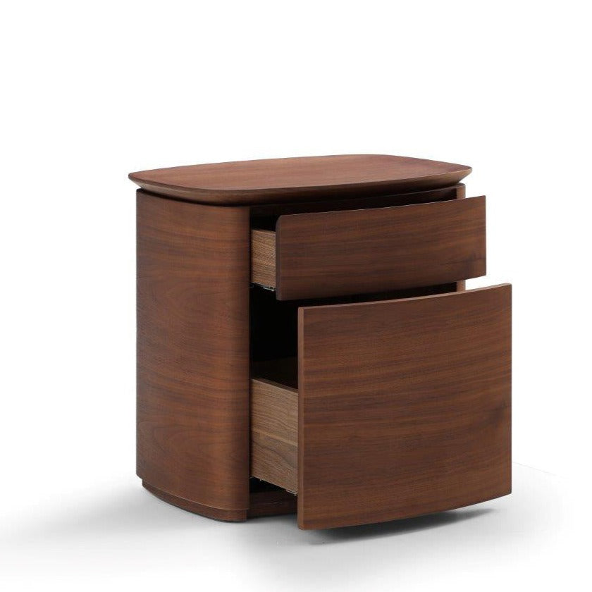 Image of Blade Bedside Table - Dark Walnut