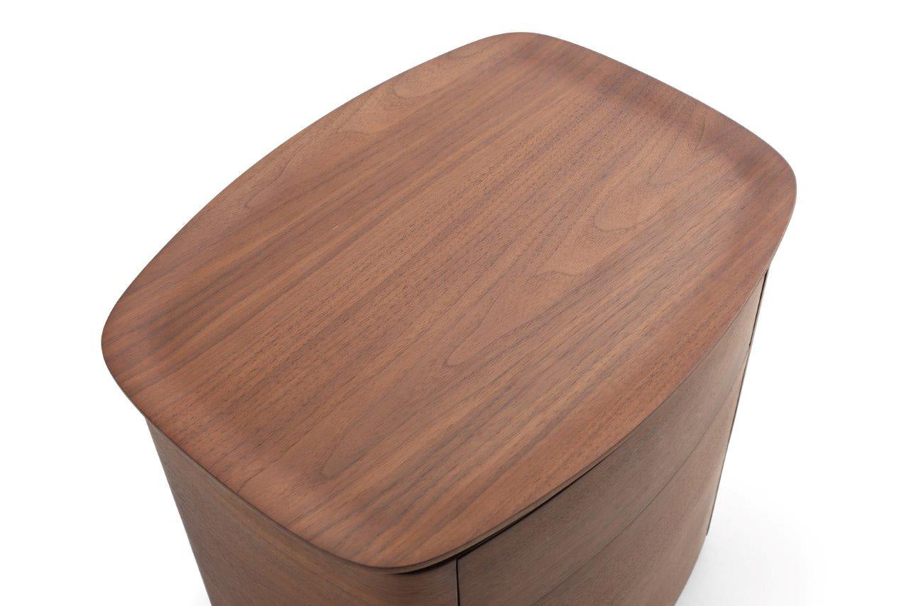 Image of Blade Bedside Table - Dark Walnut