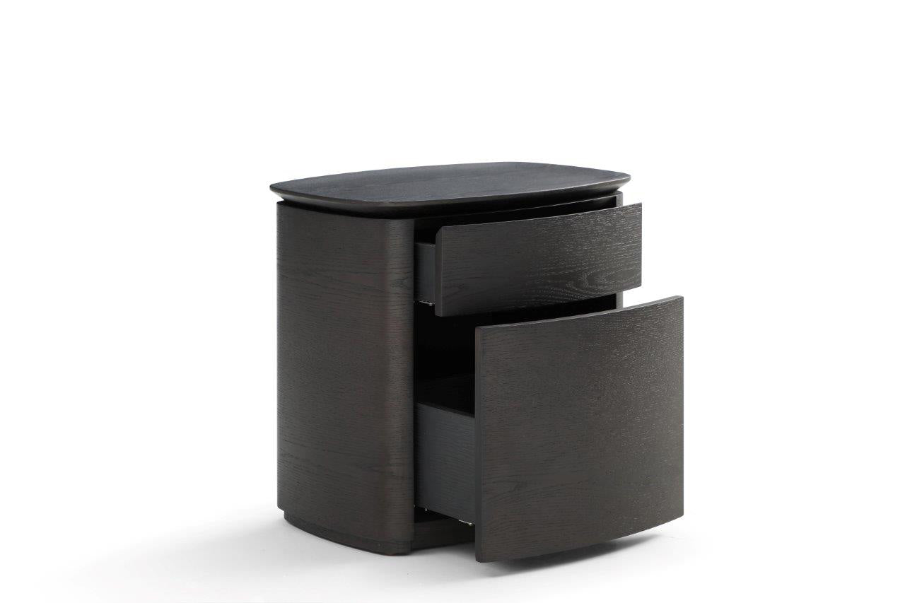 Image of Blade Bedside Table - Smoke Oak